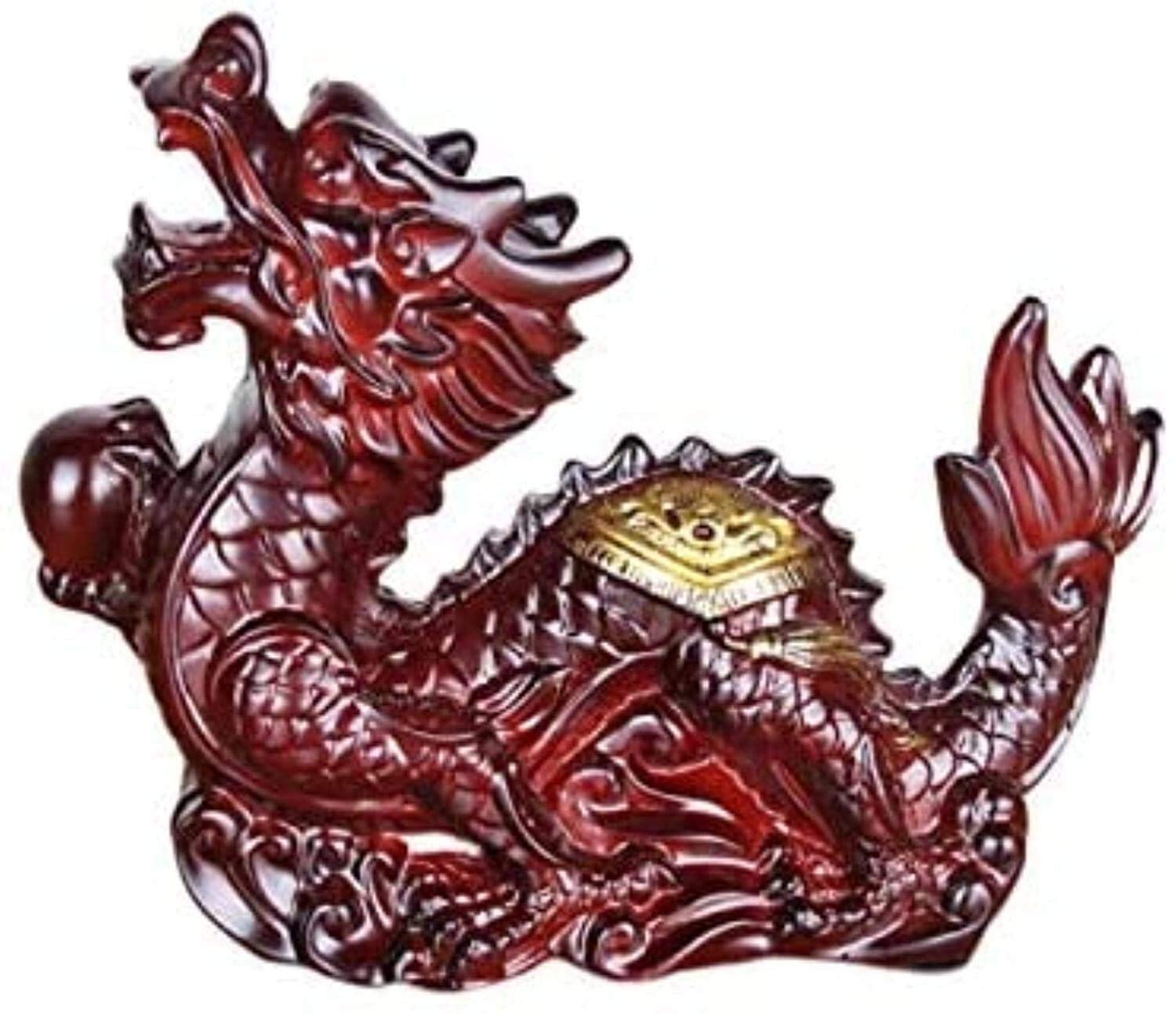 YNIYUJKL Wooden Chinese Zodiac Statues Home Decoration Statue Home And Office Sculpture Wood Feng Shui Decor Accessories Figurine 329,Drake-A