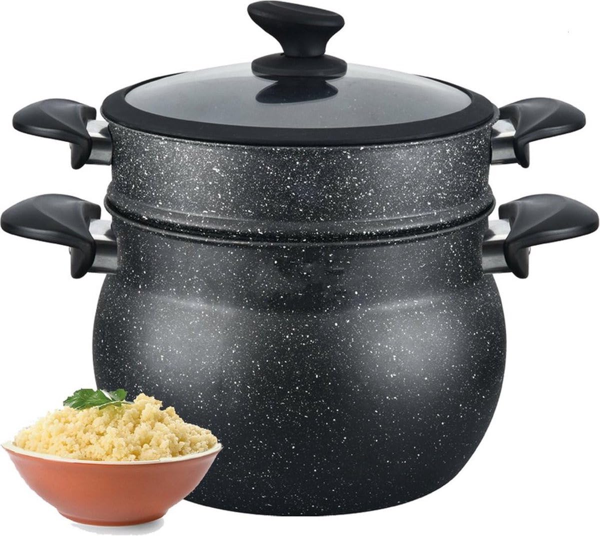 Royalty Line Couscoussier di Alta qualità, 9 l, 24, Nero, L