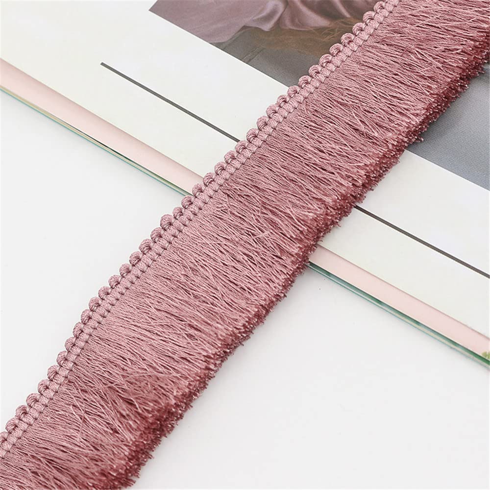 9 Meters 2.8cm Fringe Tassel Trim Fringe Trim Macrame Tassel Ribbon Cotton Tassel Lace Edging Trim Ribbon Lace Trim Fabric for Clothes Curtain Blanket Hammock Umbrella Decor Sewing (Rubber Red) — image 1