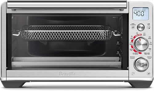 Breville Smart Oven - Freidora de aire compacta, acero inoxidable cepillado