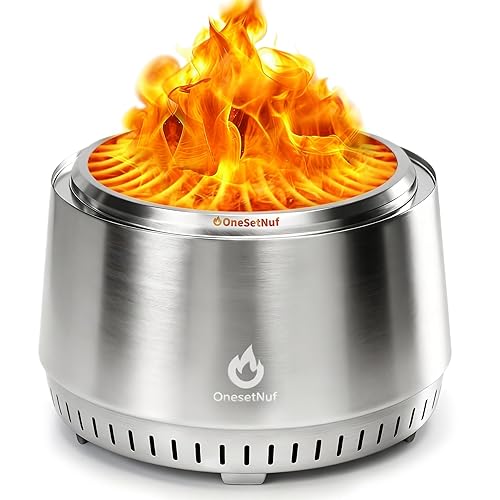 21 Inch Smokeless Fire Pit, for Outdoor Patio & Backyard,