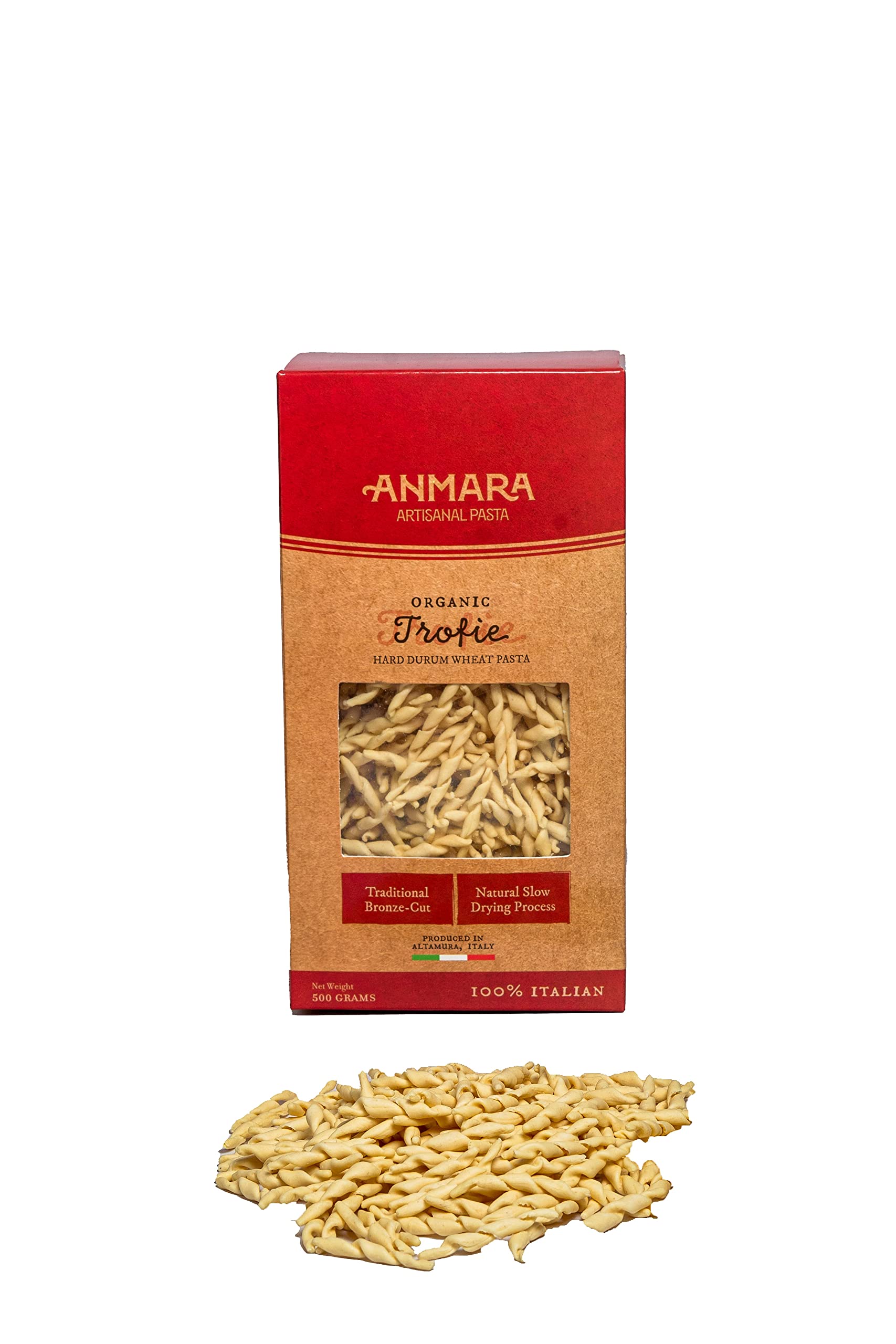 Anmara Artisanal Pasta ,Organic Trofie (Hard Durum Wheat) Pasta (500 g) (B0B1D44TTP) Amazon Price History, Amazon Price Tracker