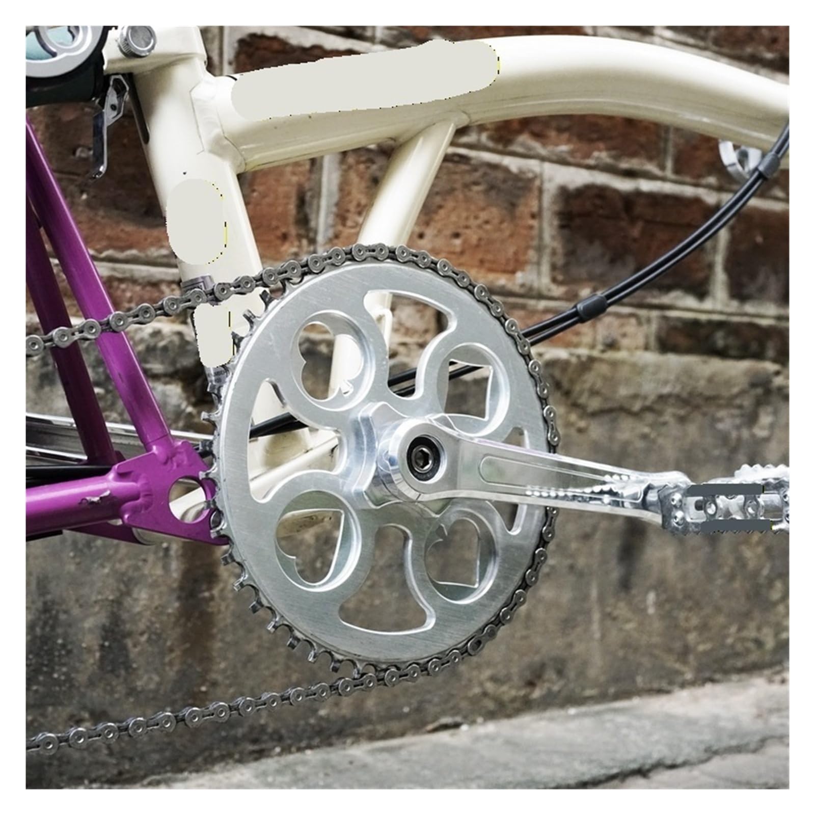Plato y bielas for Bicicleta Plegable 50T(Silver Crank)