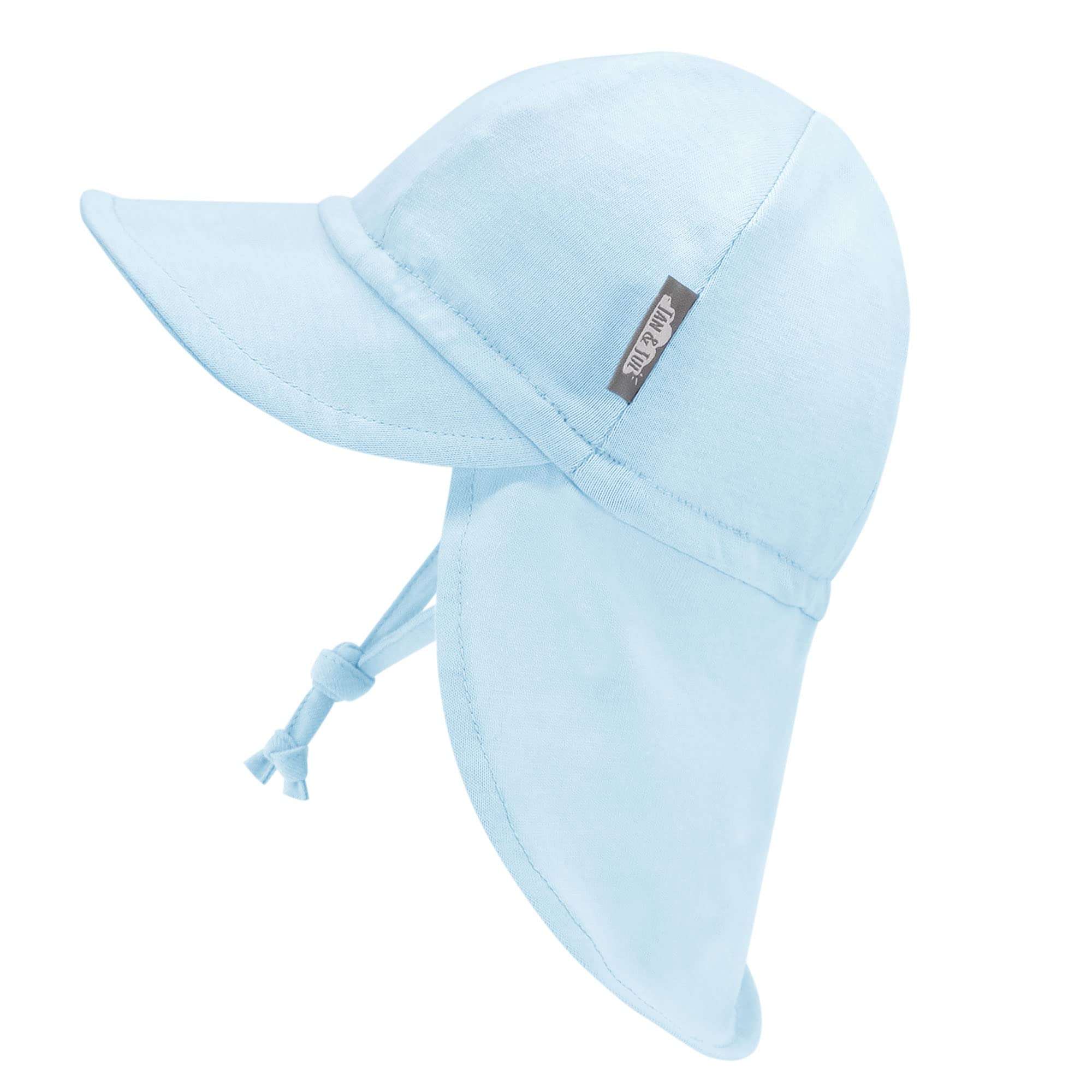 Jan & Jul Czapka niemowlęca dla chłopców lub dziewczynek z szeroką krawędzią i elastycznym tyłem (baby blue, rozmiar XS: 0-3 miesięcy), niebieski (Babyblau), 0-3 miesi?cy