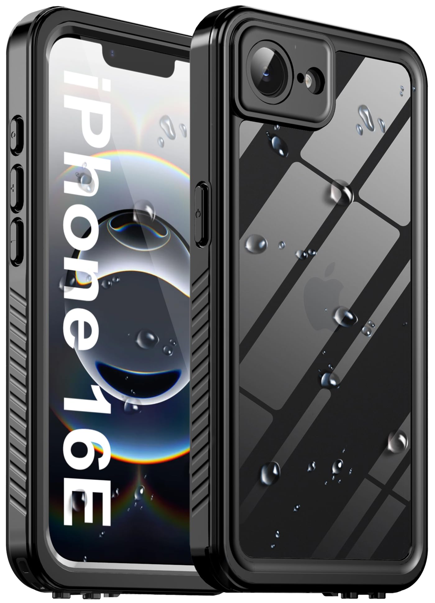 Ezanmull for iPhone 16e Waterproof Case, with Built-in Screen Protector Dustproof Shockproof Full Body Underwater Protective Phone Case Cover for