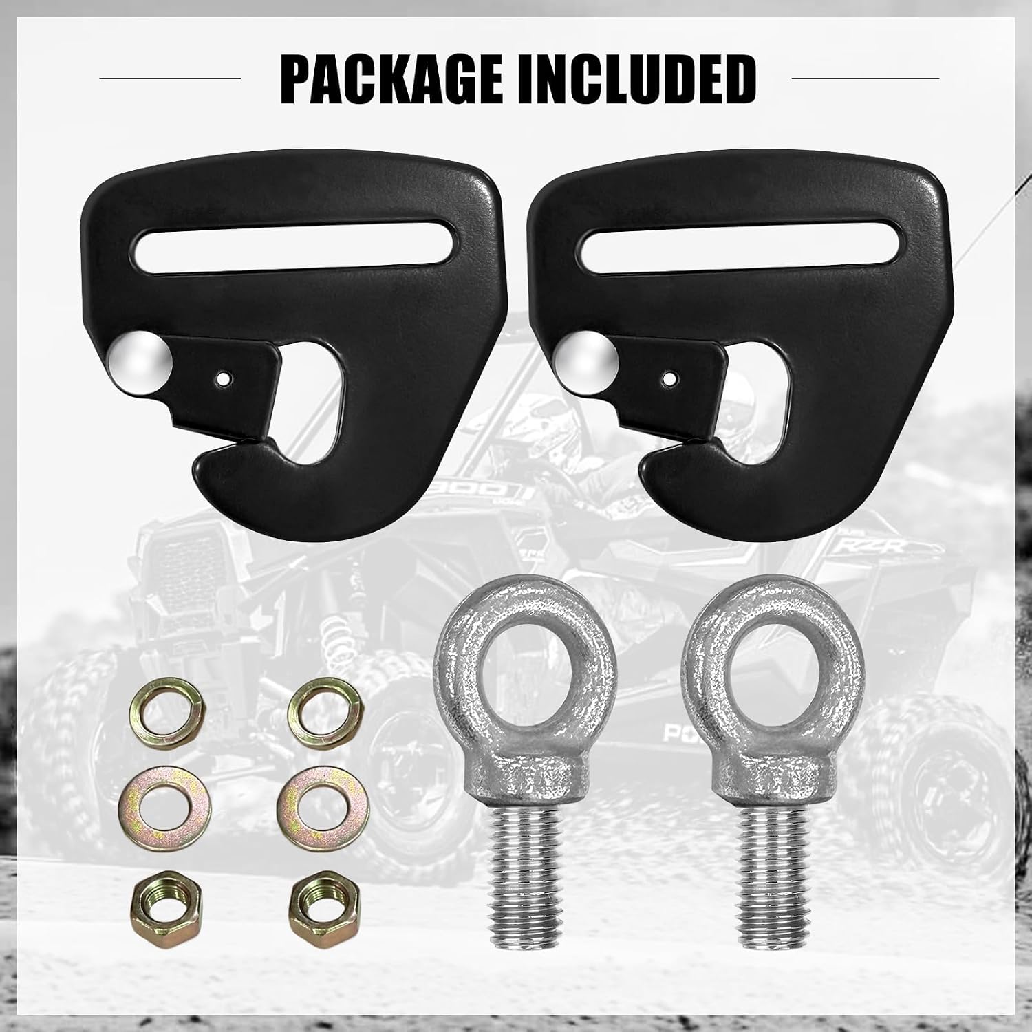 2PCS Quick Release Mount for 2 Inch Harness 4 Point and 5 Point, Quick Release hardware Kit for Car Truck Jeep SUV Off-Road