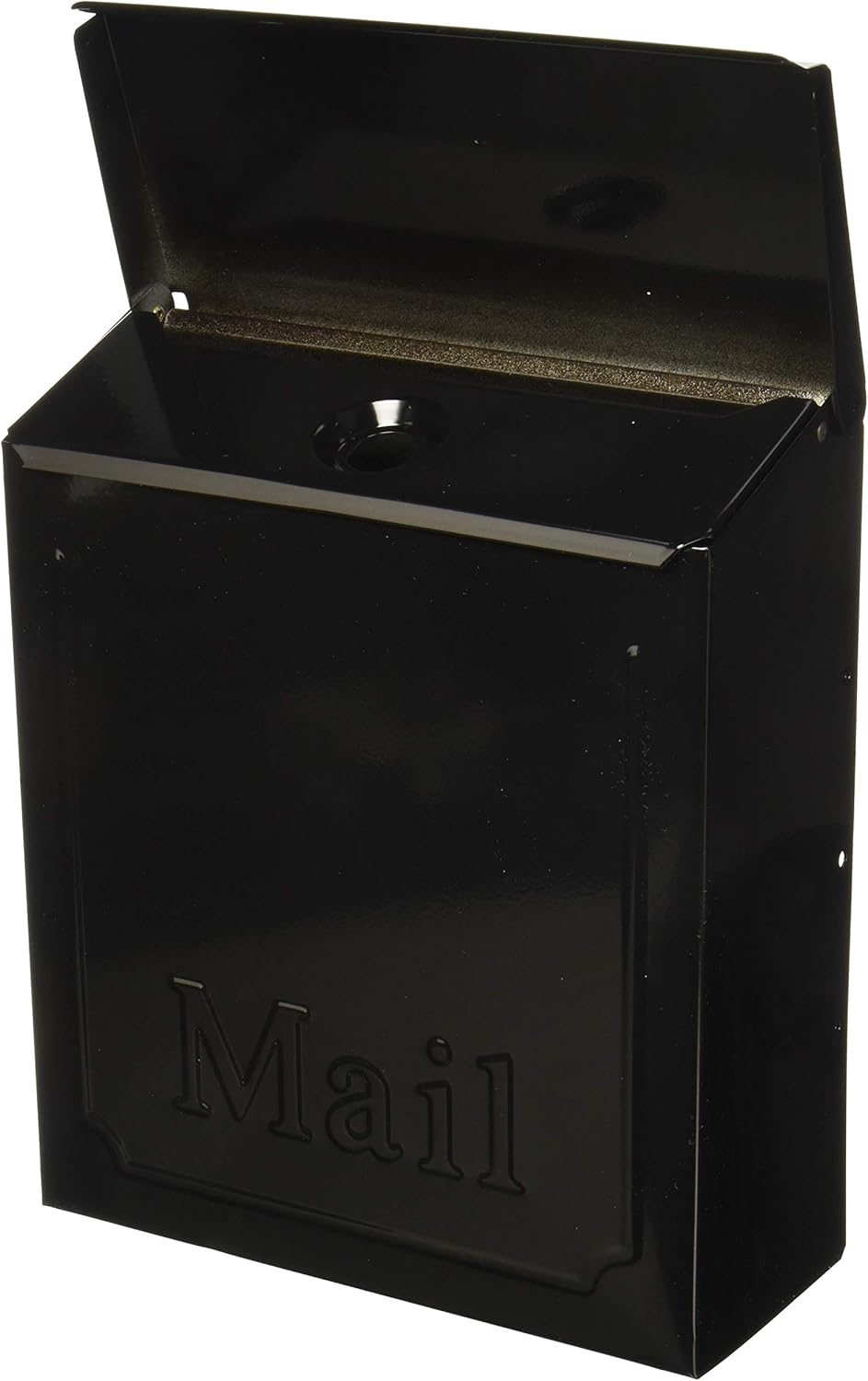 Gibraltar Vertical Galvanized Steel Wall-Mounted Black Lockable Mailbox 10-1/2 in. H x 4 in. W x 9 in. L