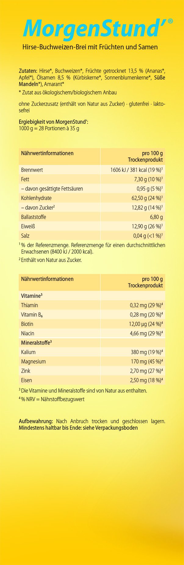 Dr. Jentschura Morgenstund Bio 2x2000g, Hirse-Buchweizen-Brei (DE-ÖKO-064)
