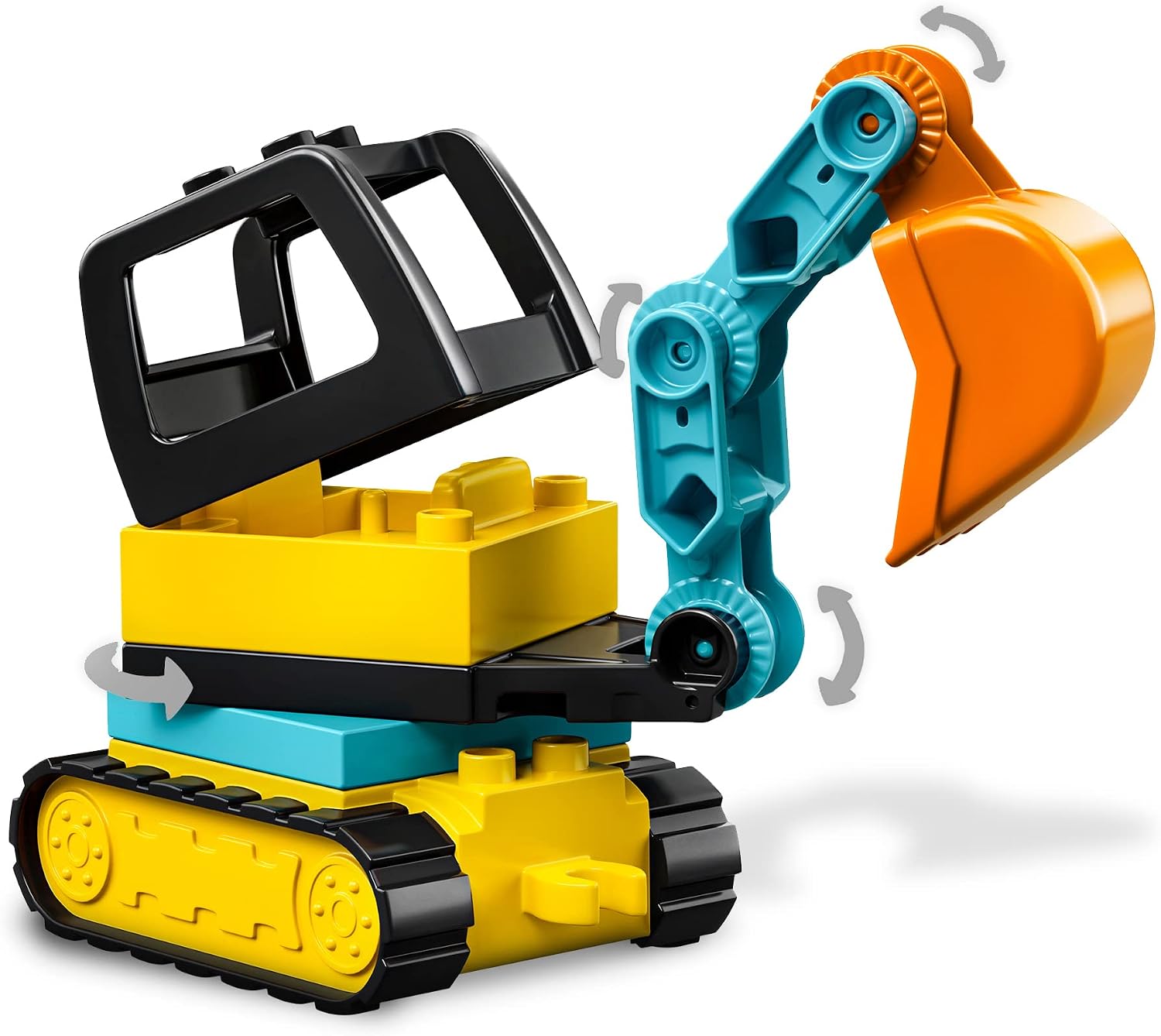 Lego® DUPLO® Construction Truck & Tracked Excavator 10931 Digger Toy and Tipper Truck, Building Site Toy for Kids Aged 2