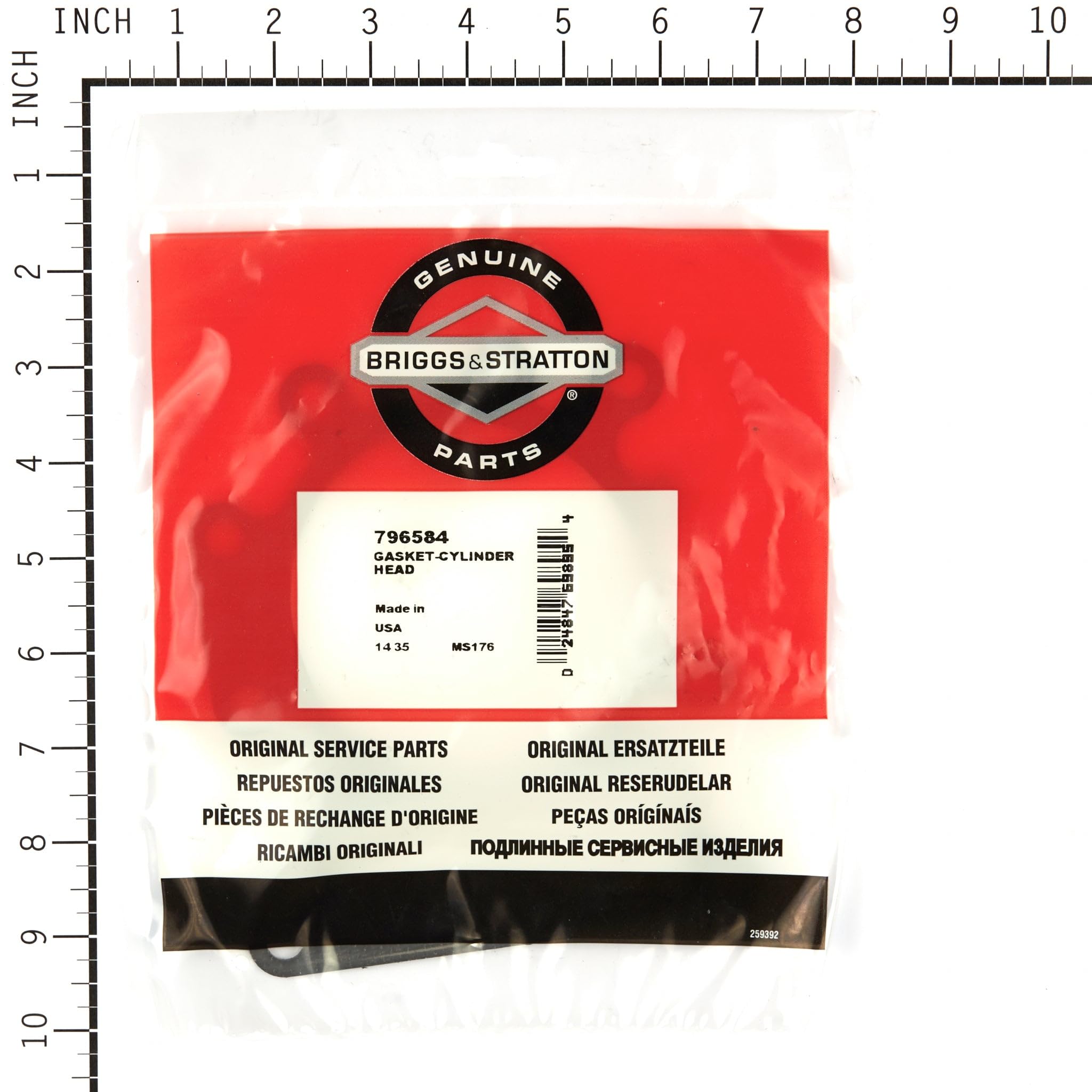 Guarnizione Testa Originale Briggs & Stratton 796584 - Sostituisce 699168 E 692410 - Ricambio Autentico Per Motori - 2
