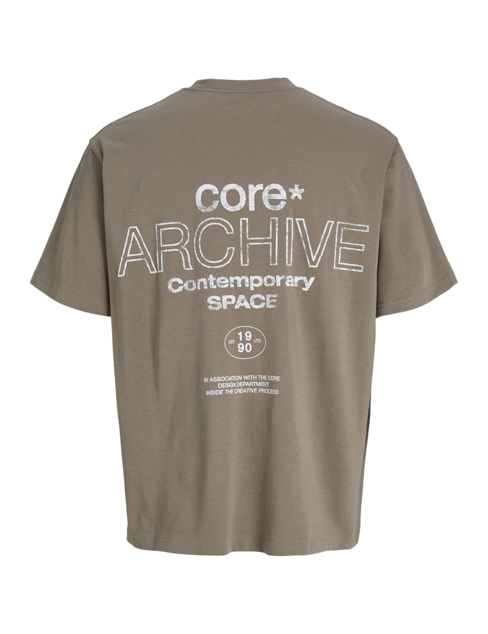 JACK & JONES Jcomotion Graphic Back Tee SS Crew Neck, Desert Taupe, M