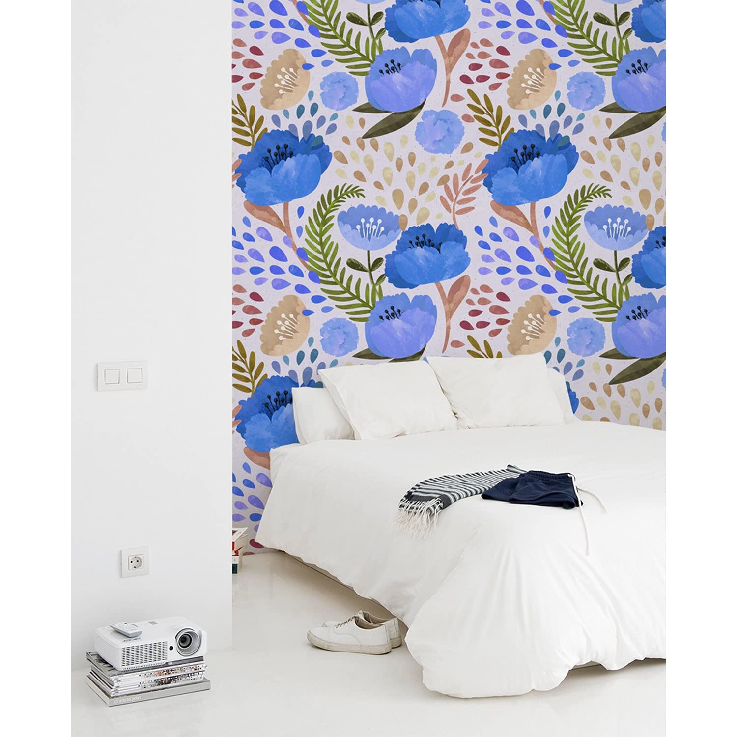 Papier peint panoramique floral pavot pour relooker la cuisine
