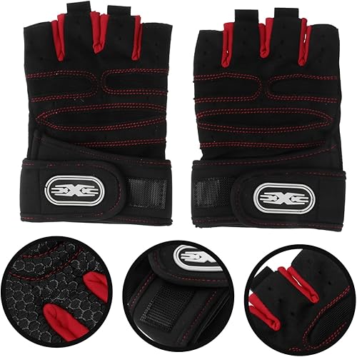 Miniatura 6 de BESPORTBLE 2pcs 1 Mens Gloves Up Gloves Gym Gloves Fingerless Gloves Motorcycle Gloves Exercise Gloves for Men Guantes De Gym para Hombres