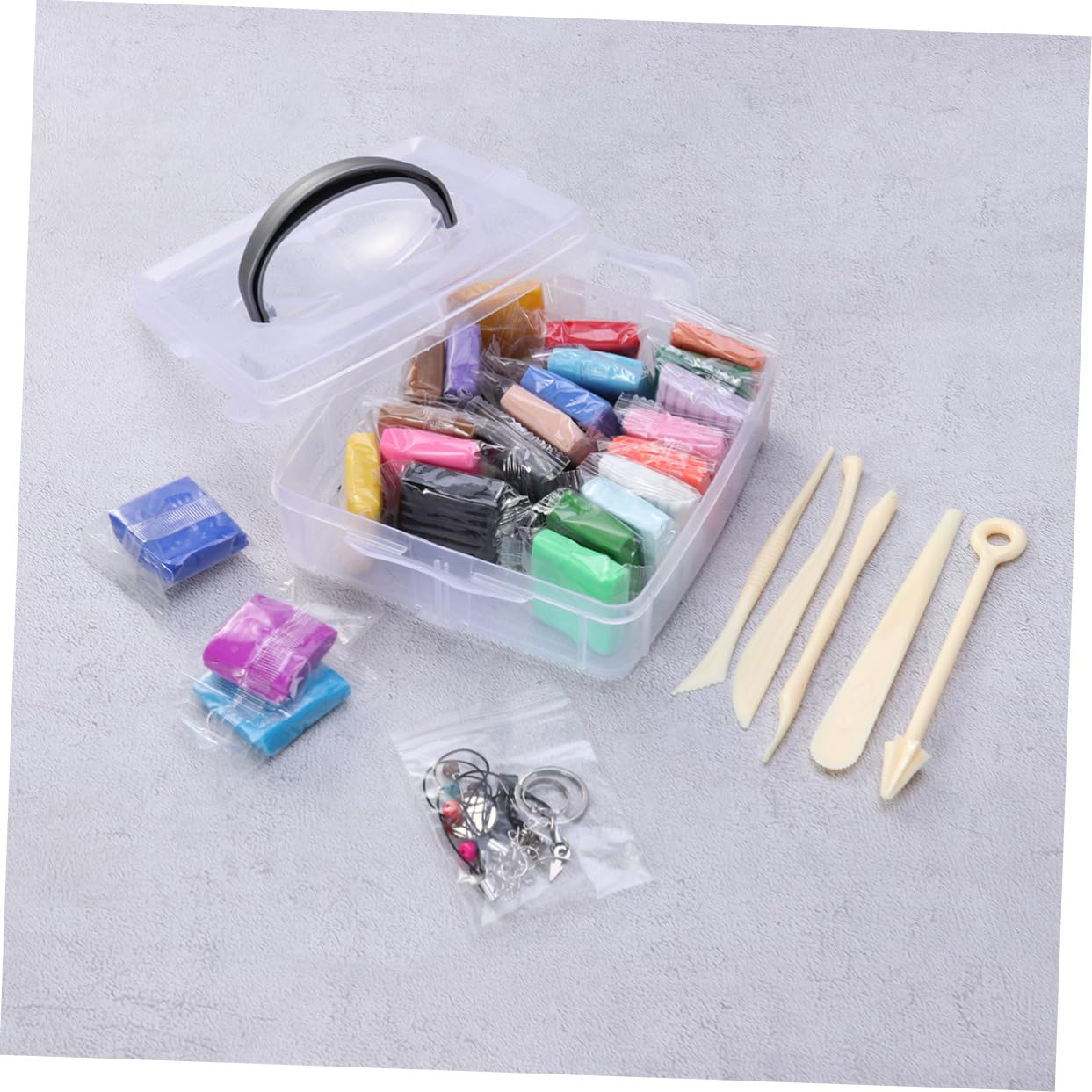 Kit Argilla Modellabile 24 Colori per Bambini Accessori | Pvc Morbido, Creativo e Educativo, Blocchi da Cuocere, Formato DIY per Piccoli Progetti Manuali