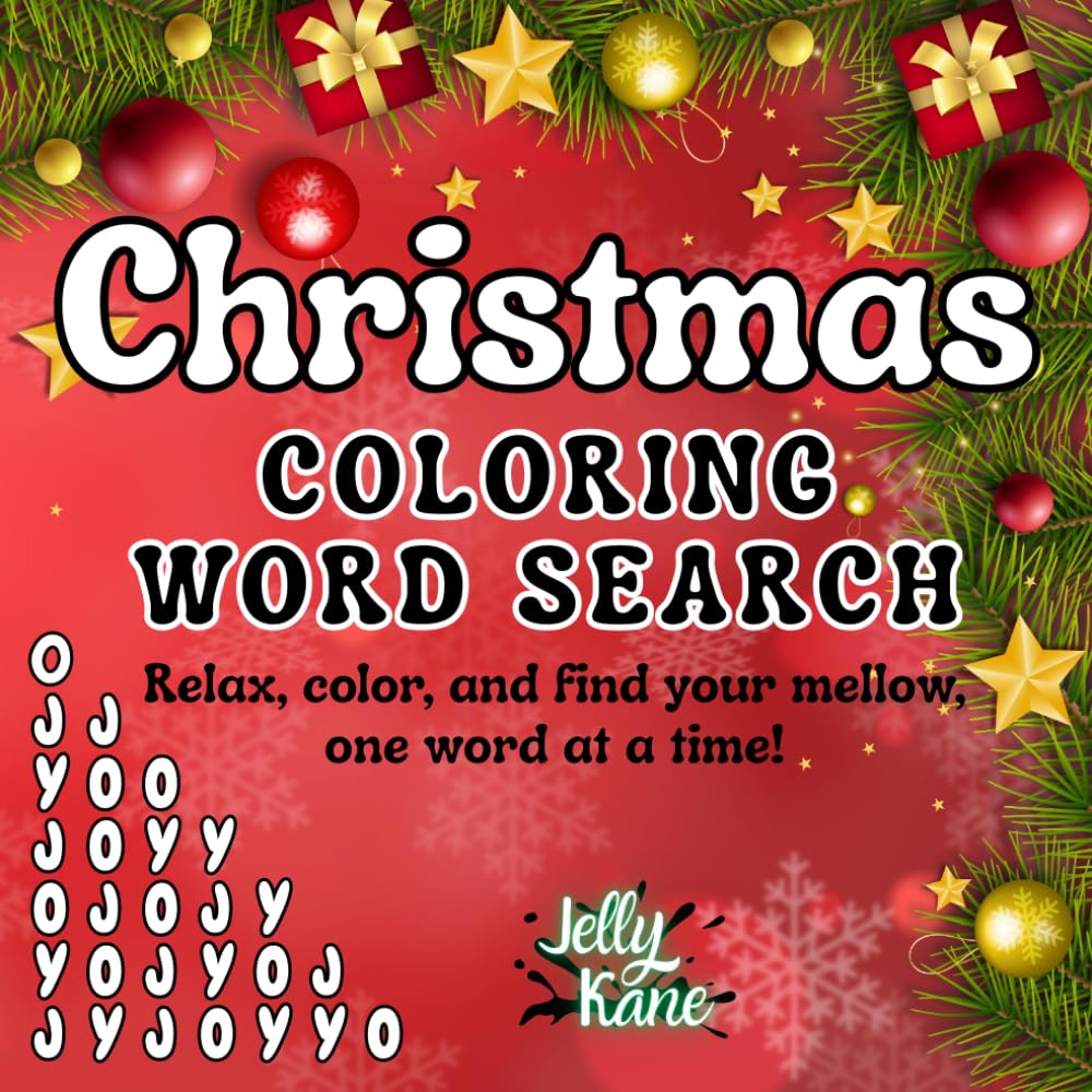 Christmas Coloring Word Search: A Bold, Easy and Relaxing Word Search Coloring Book - Comfy, Cozy Christmas Fun!