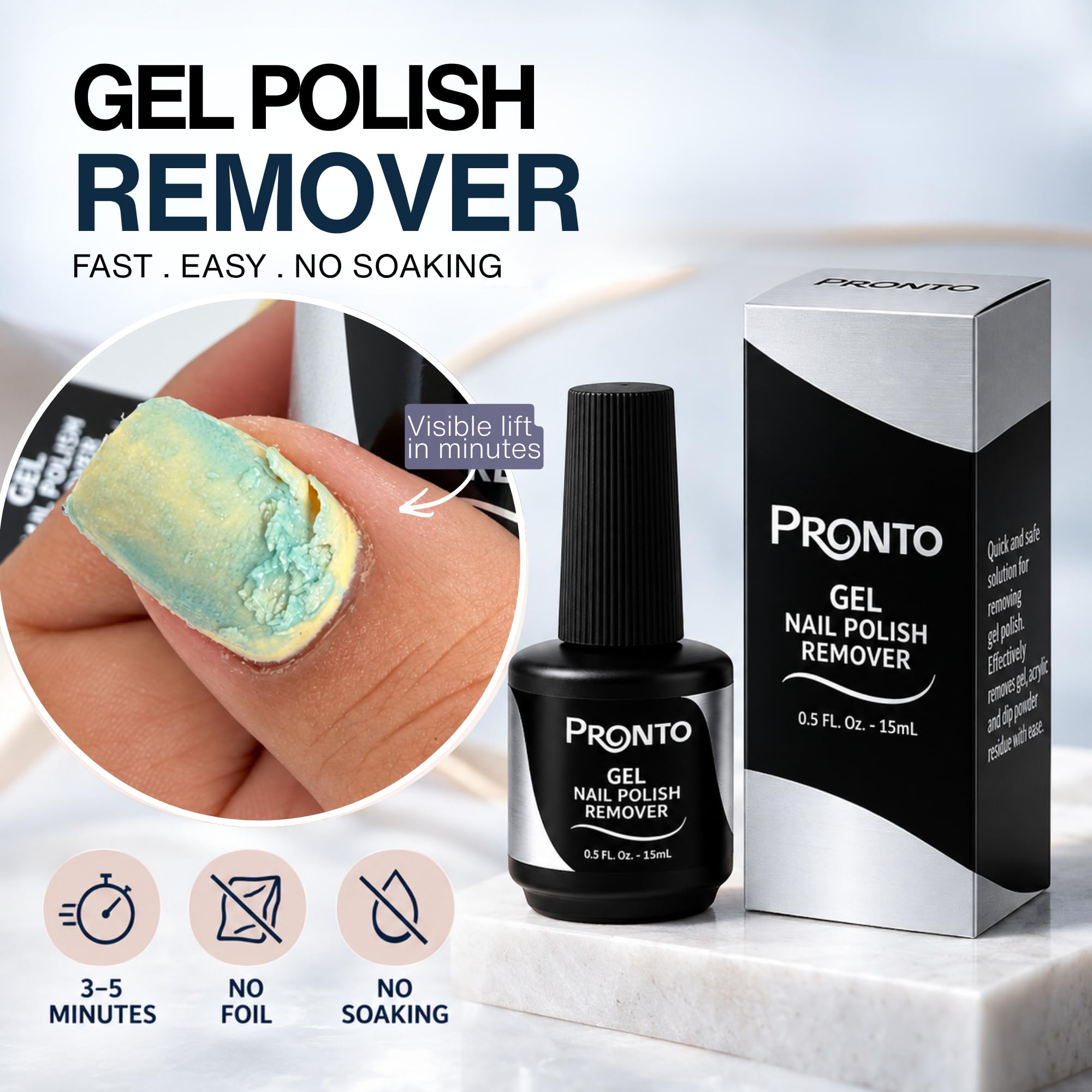 Pronto Gel Nail Remover - Easy Soak-Off -4