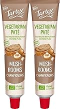 Tartex Organic Mushroom Pate 200g | Vegetarian Nutritional Yeast Spread | Organic, Plant-Based Sandwich, Crackers & Toast Pâté |(Pack of 2) from SuperfoodUK