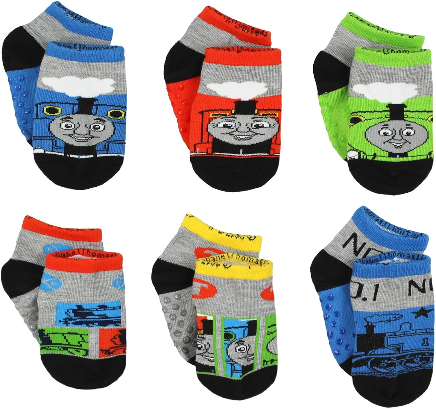 Thomas the Train & Friends Toddler Boys 6 pack Gripper Socks