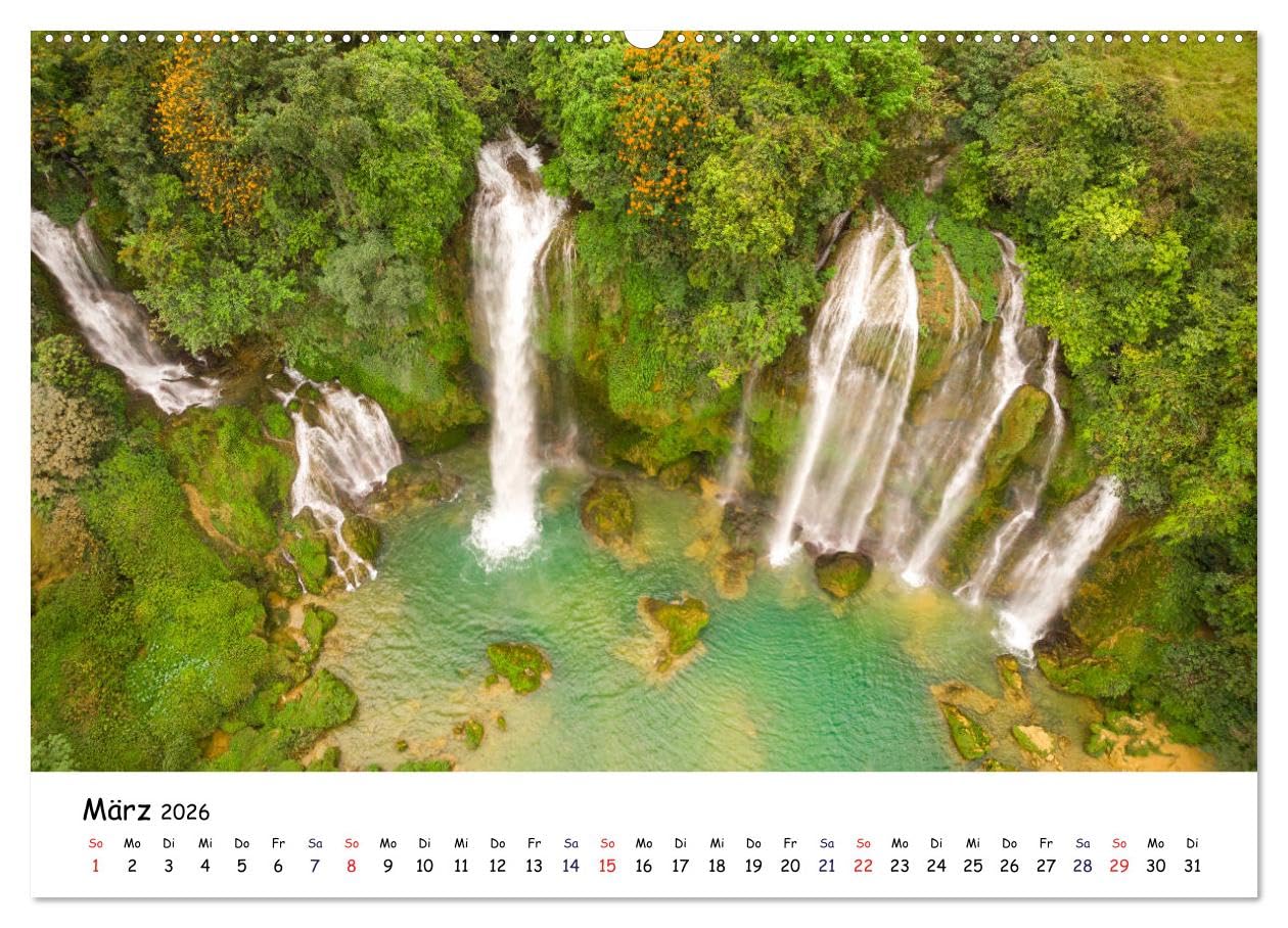 Vietnam aus der Luft (hochwertiger Premium Wandkalender 2026 DIN A2 quer), Kunstdruck in Hochglanz: Mit der Drohne unterwegs in Vietnam (CALVENDO Orte)