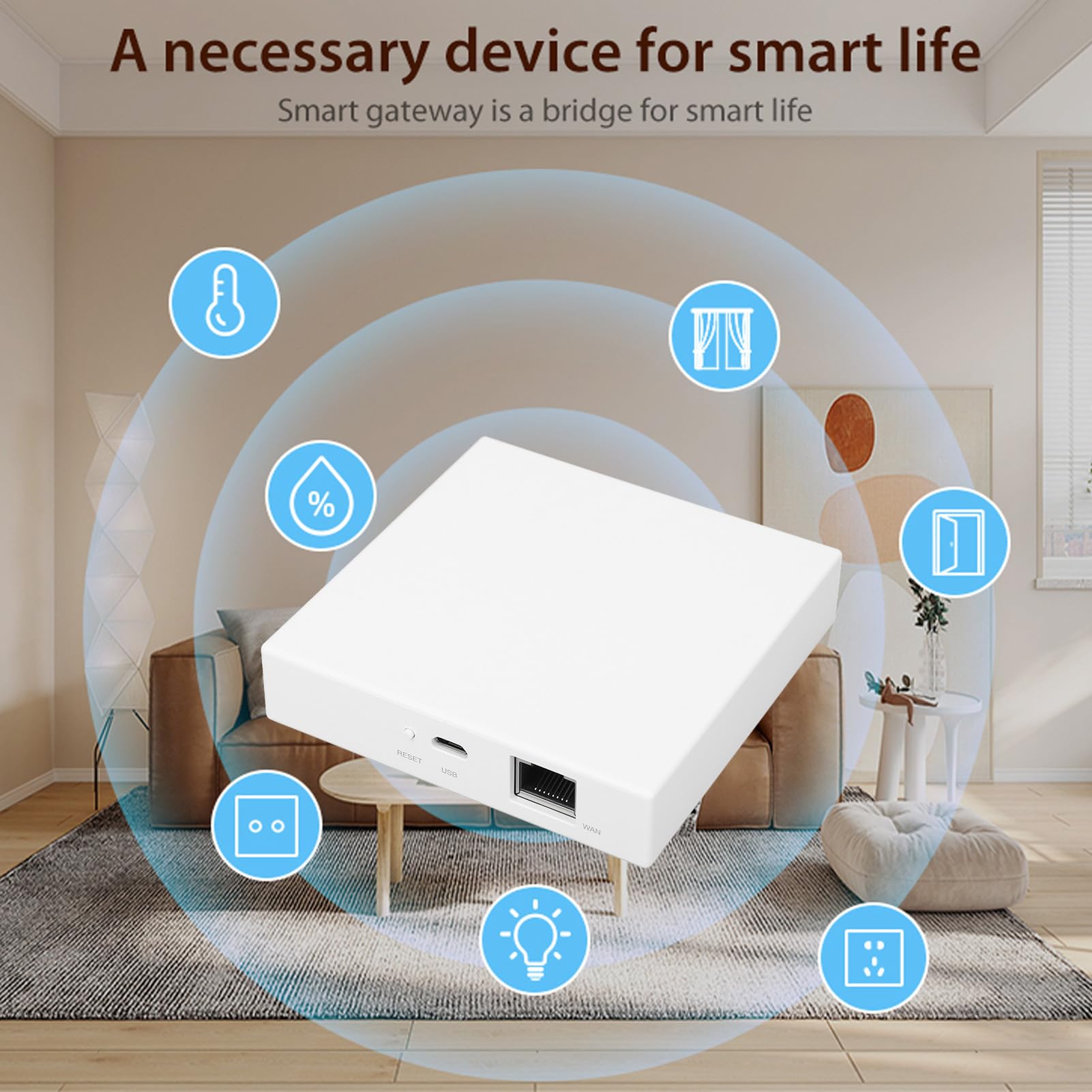 Inteligentna Bramka Przewodowa dla Tuya Zigbee Inteligentny Koncentrator Domowy Dostarcza 5V 1A Zasilacz USB Pilot Inteligentna Blokada z Użyciem Linii Papilarnych