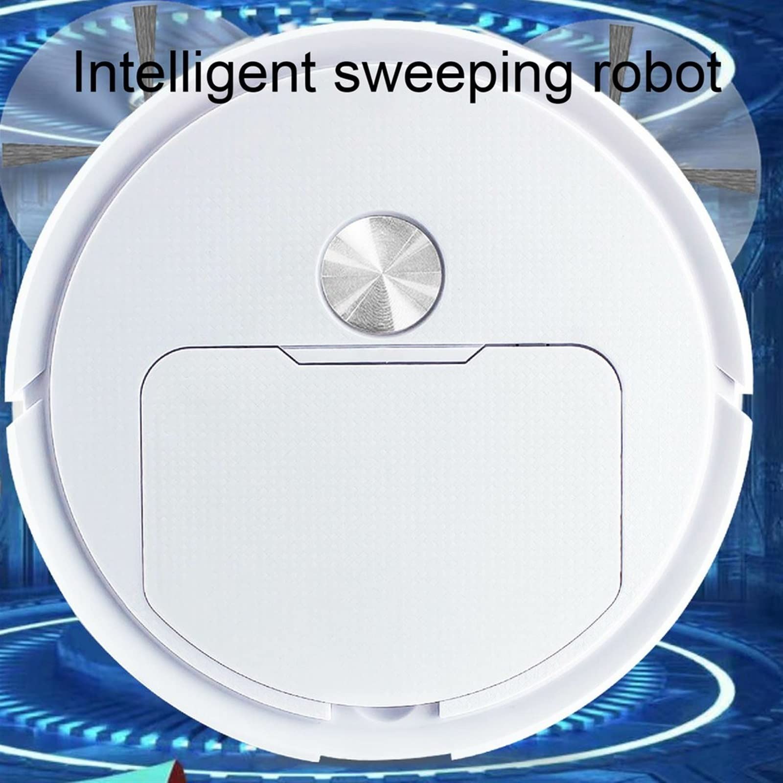 DieffematicJQX Odkurzacz automatyczny Bezprzewodowy robot odkurzający 3 w 1 zamiatanie mopem robot do czyszczenia gospodarstwa domowego zamiatarka do dywanów podłogowych odpylacz (Color : White)