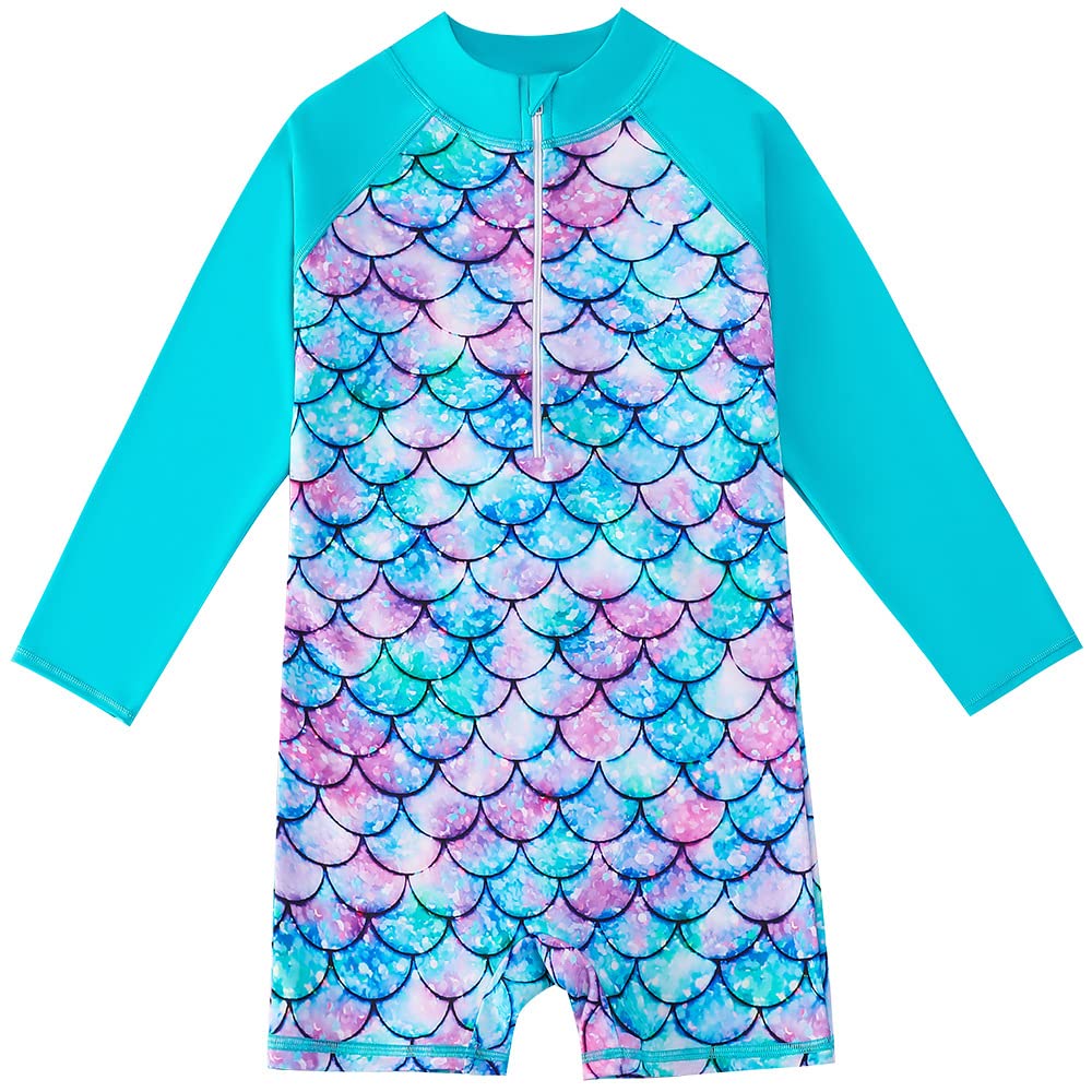PUBAMALL Trajes de baño para niñas Traje de baño de una Pieza, Traje de baño para niñas (as1, Age, 8_Years, Azul)