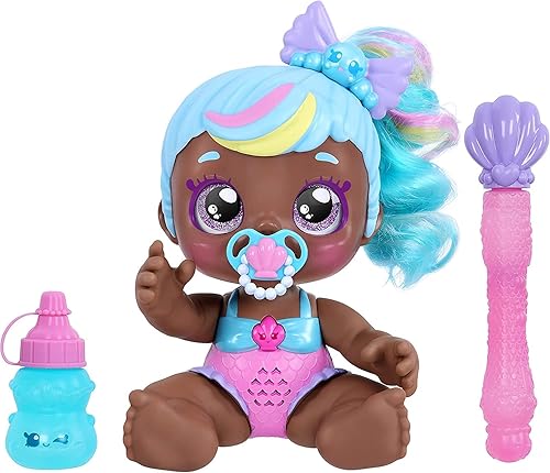 Kindi Kids Muñeca electrónica de 6.5" y 2 accesorios - Bonni Bubbles Bubble 'N' Sing