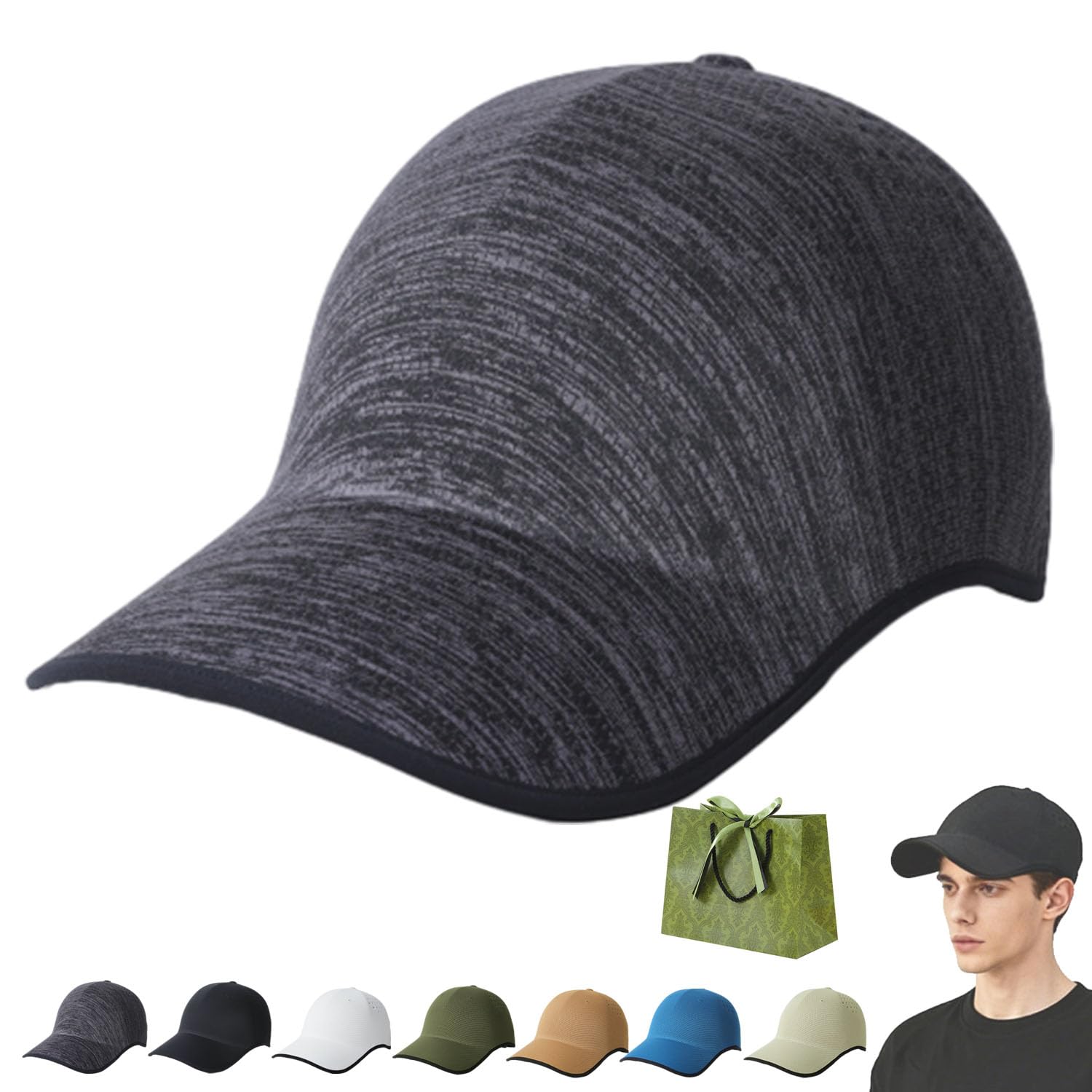 Berretto da baseball sportivo senza cuciture, pieghevole, leggero, ultra traspirante, ad asciugatura rapida, per viaggi, golf e tennis, unisex