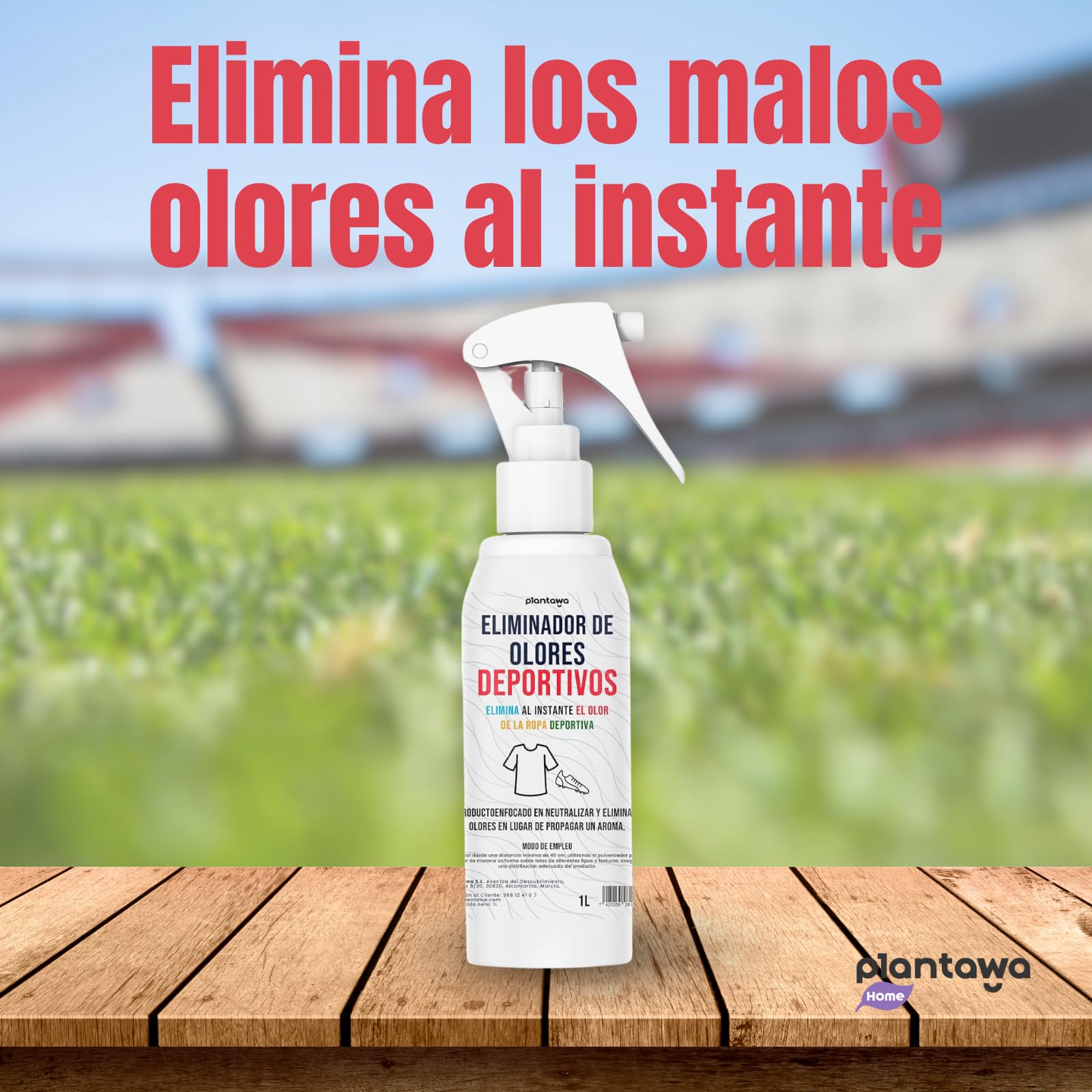Eliminador de Olores Deportivos 1L Neutralizador de Ropa y Calzado Spray