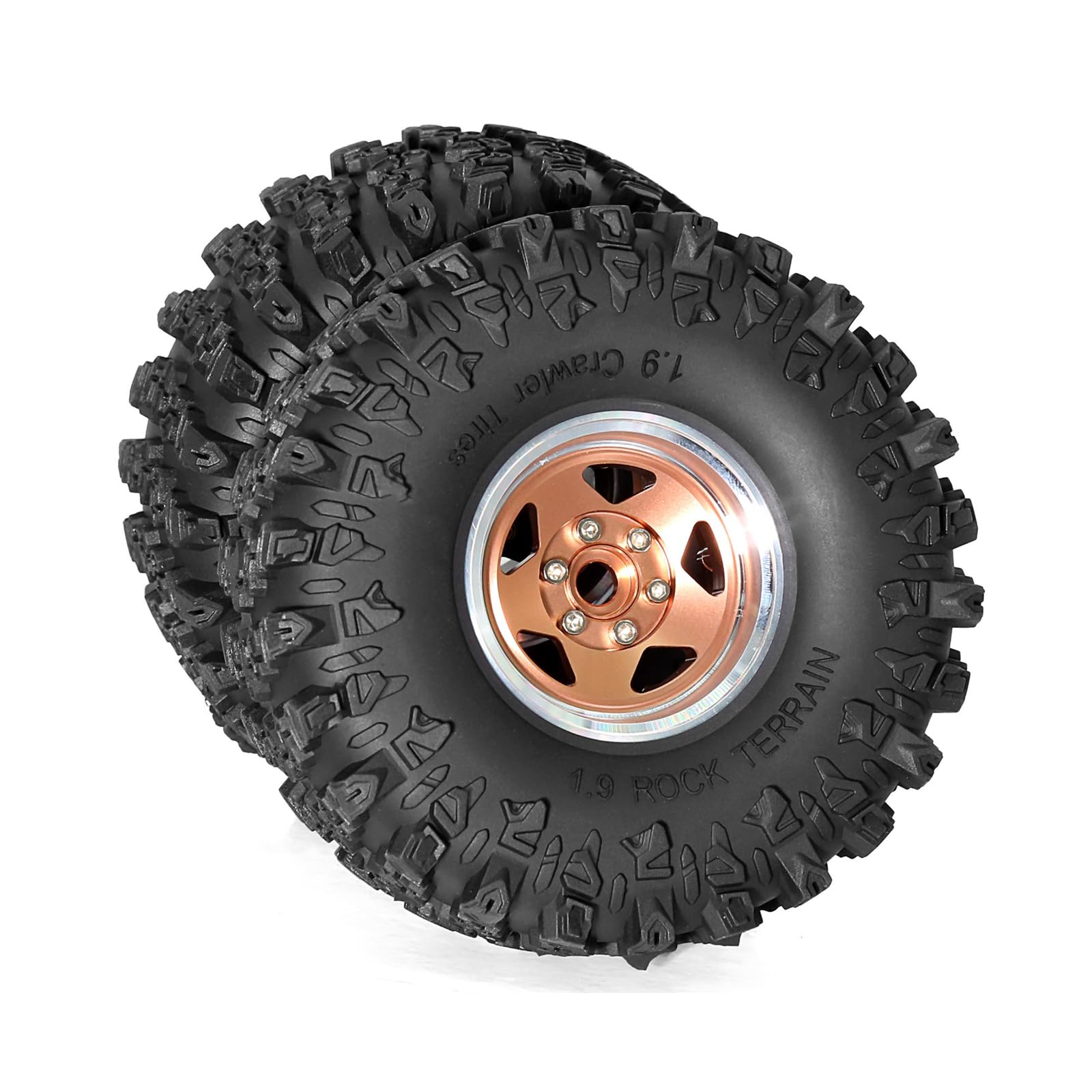 Set di 4 pneumatici con telecomando per auto Crawler, in gomma, accessori per telecomando