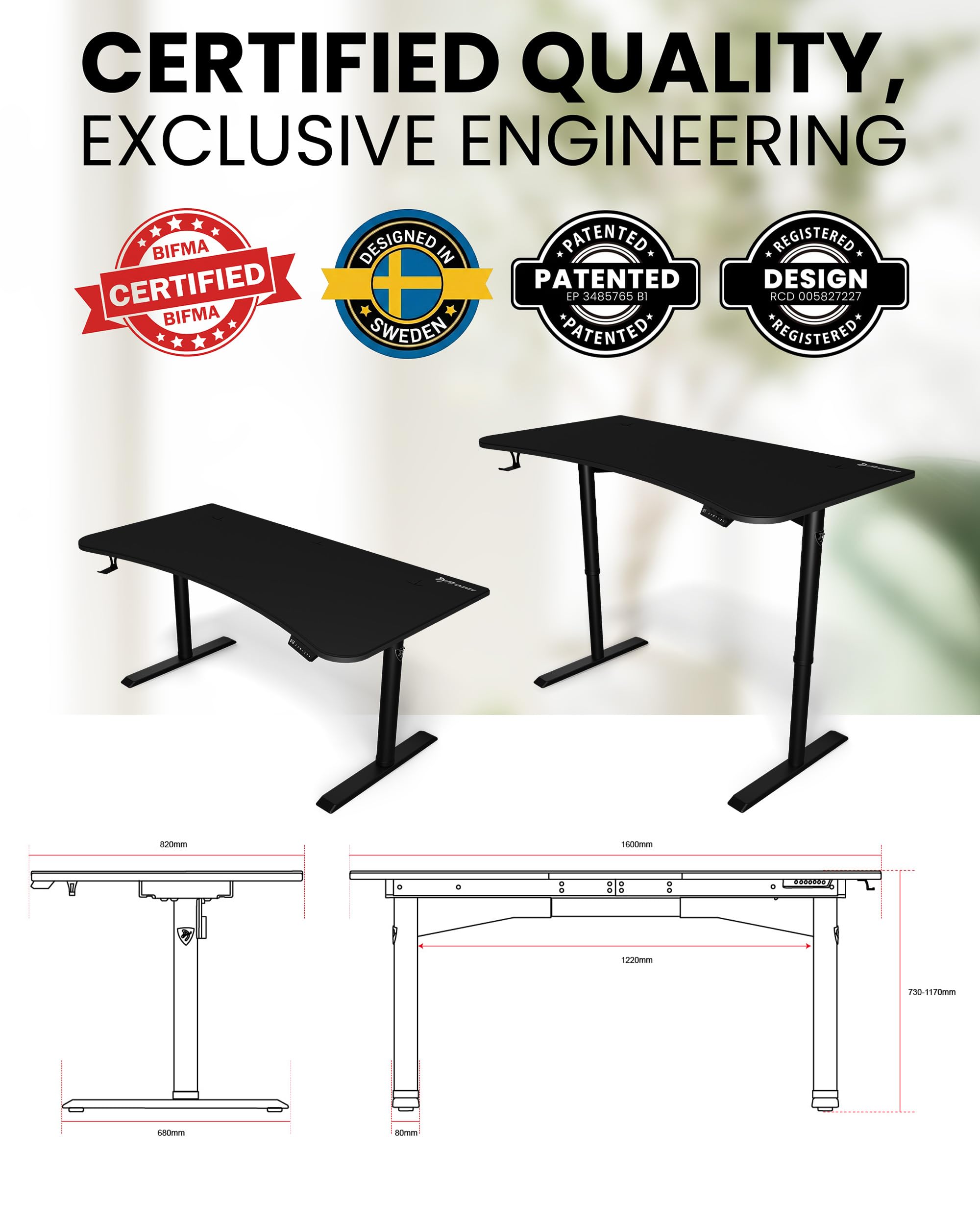 Amazon.com: Arozzi Arena Moto Gamer Desk - 63x32” Electric