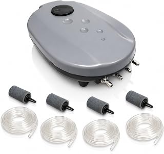 0.45 CFM Air Pump for Aquariums, Quarantine Tanks & Ponds to 1,500 Gallons