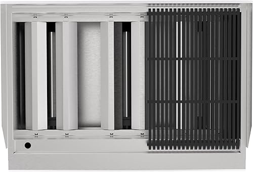 Miniatura 6 de Asador de gas comercial de 36 pulgadas, parrilla de encimera de acero inoxidable con 3 quemadores 84000 BTU, asador de barbacoa de restaurante