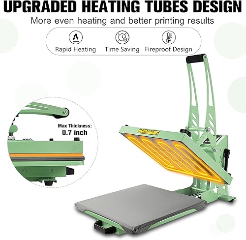 Miniatura 3 de CoolSub Prensa de calor 15x15 deslizar hacia fuera la máquina de prensa de calor, máquina de transferencia de calor digital industrial sublimación