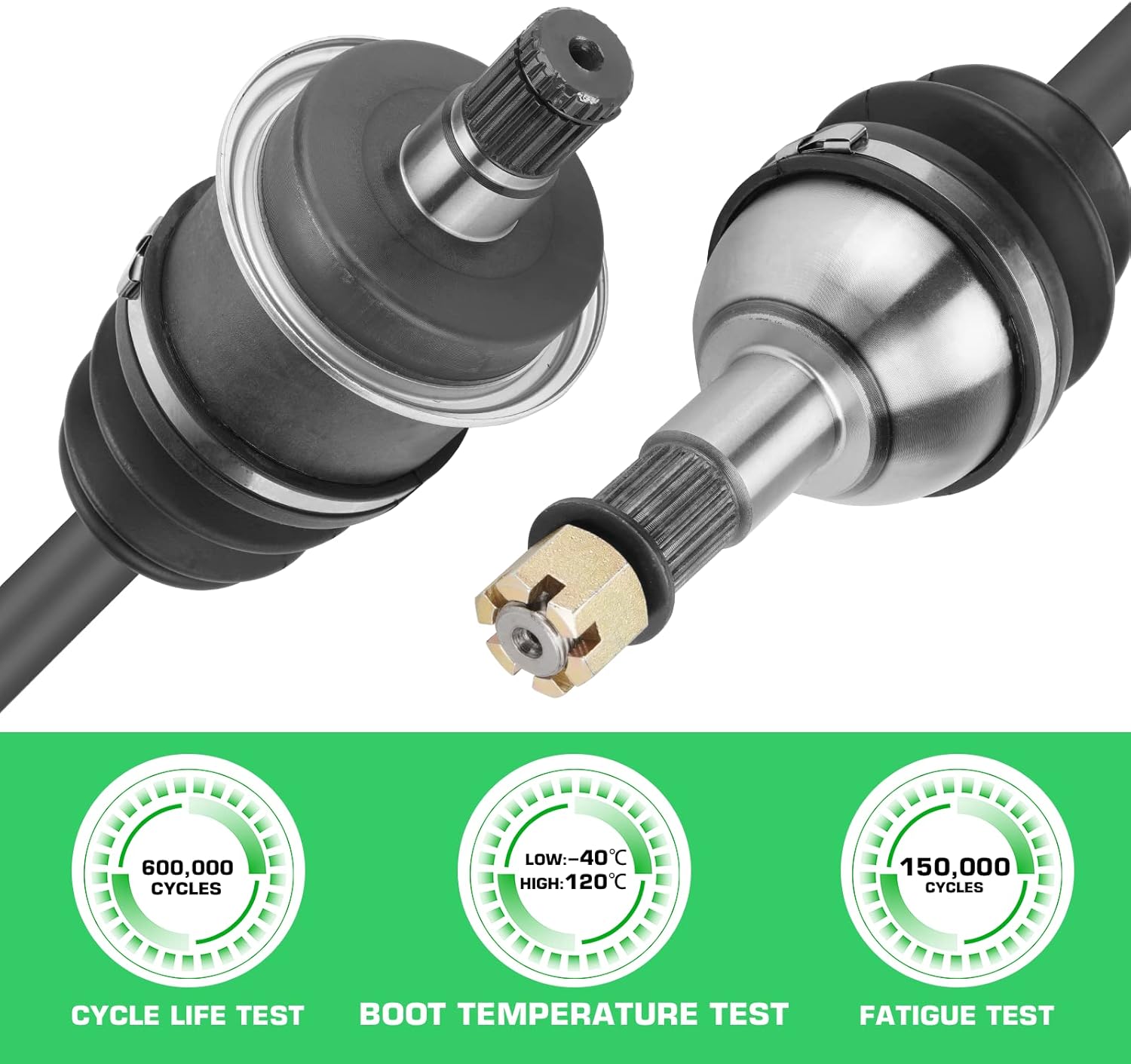 Youxmoto CV Axle Rear Left Right Fit for Can-Am Commander 1000/ 800R 2011 2012 2013 2014 2015, Max 1000 2014-2015, 4340 Chromoly Steel Drive Half Shaft, for 705500960, 705501456, 705501481