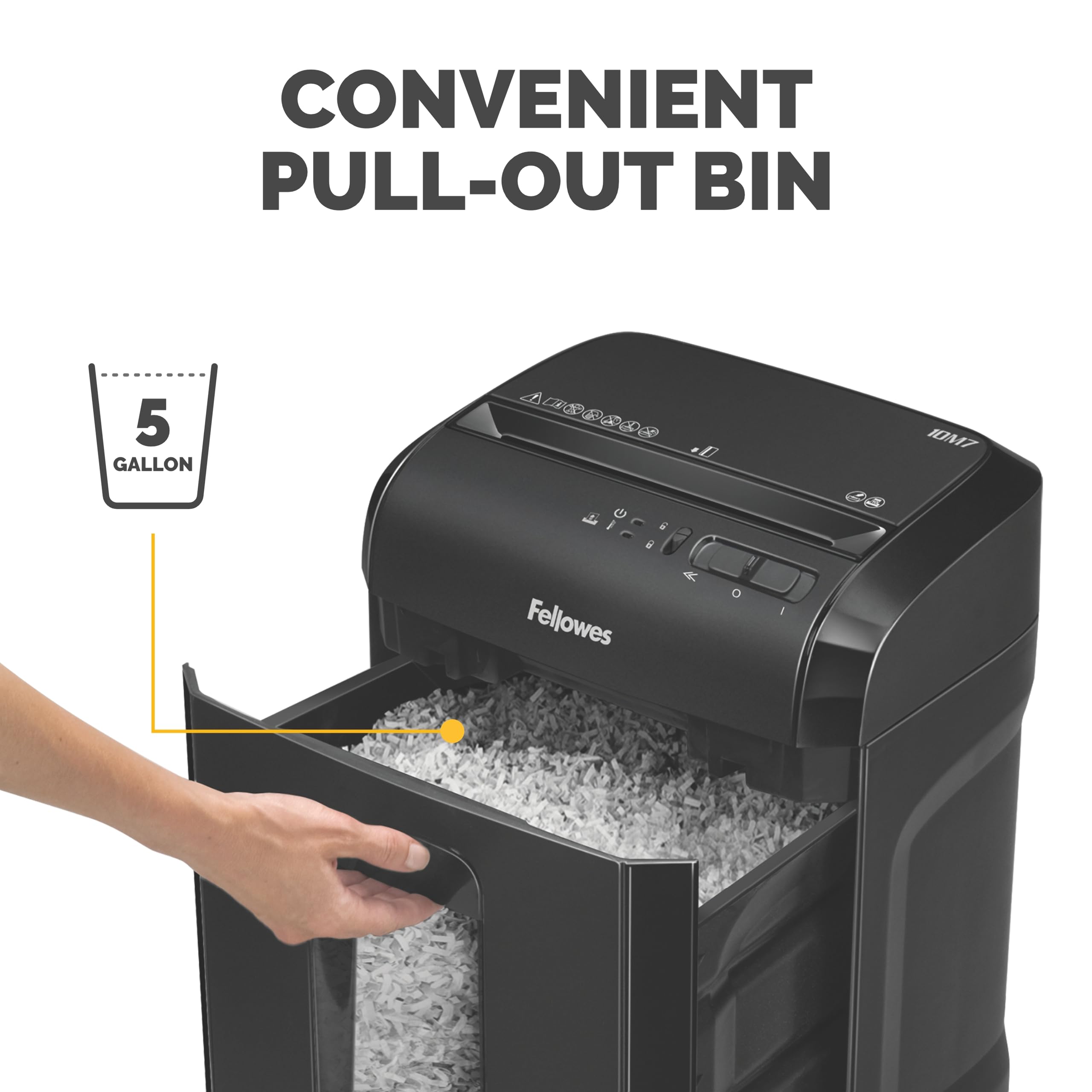 Fellowes 10M7 Powershred - Trituradora de papel para escritorio (10 hojas)