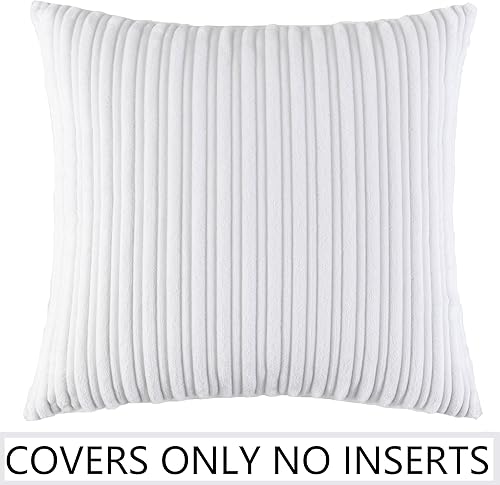 Miniatura 308 de UGASA - Juego de 2 fundas de almohada de terciopelo a rayas, funda decorativa para cojín con cremallera oculta para el hogar, sofá, dormitorio,