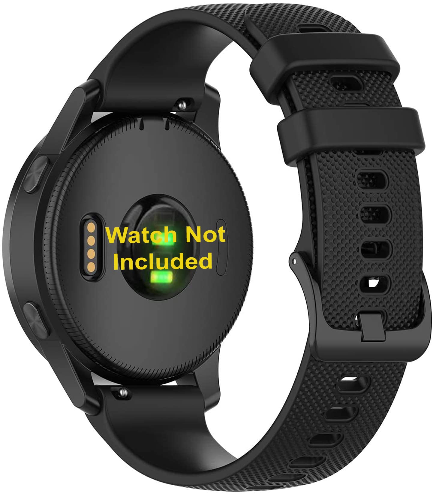 Zitel 22mm Watch Band Compatible with Garmin Vivoactive 4 45mm / Venu 2 45mm, Realme Watch S, S Pro, MI Revolve Watch, Amazfit Stratos Pace 2 2S - Soft Silicone Wristband Strap for Women Men - Black (B09Q25M37H) Amazon Price History, Amazon Price Tracker