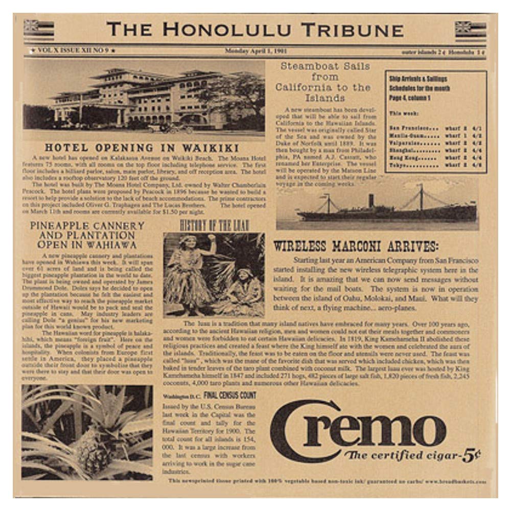 GET 4-TH1700 Food-Safe Hawaii Newsprint Liner, 12
