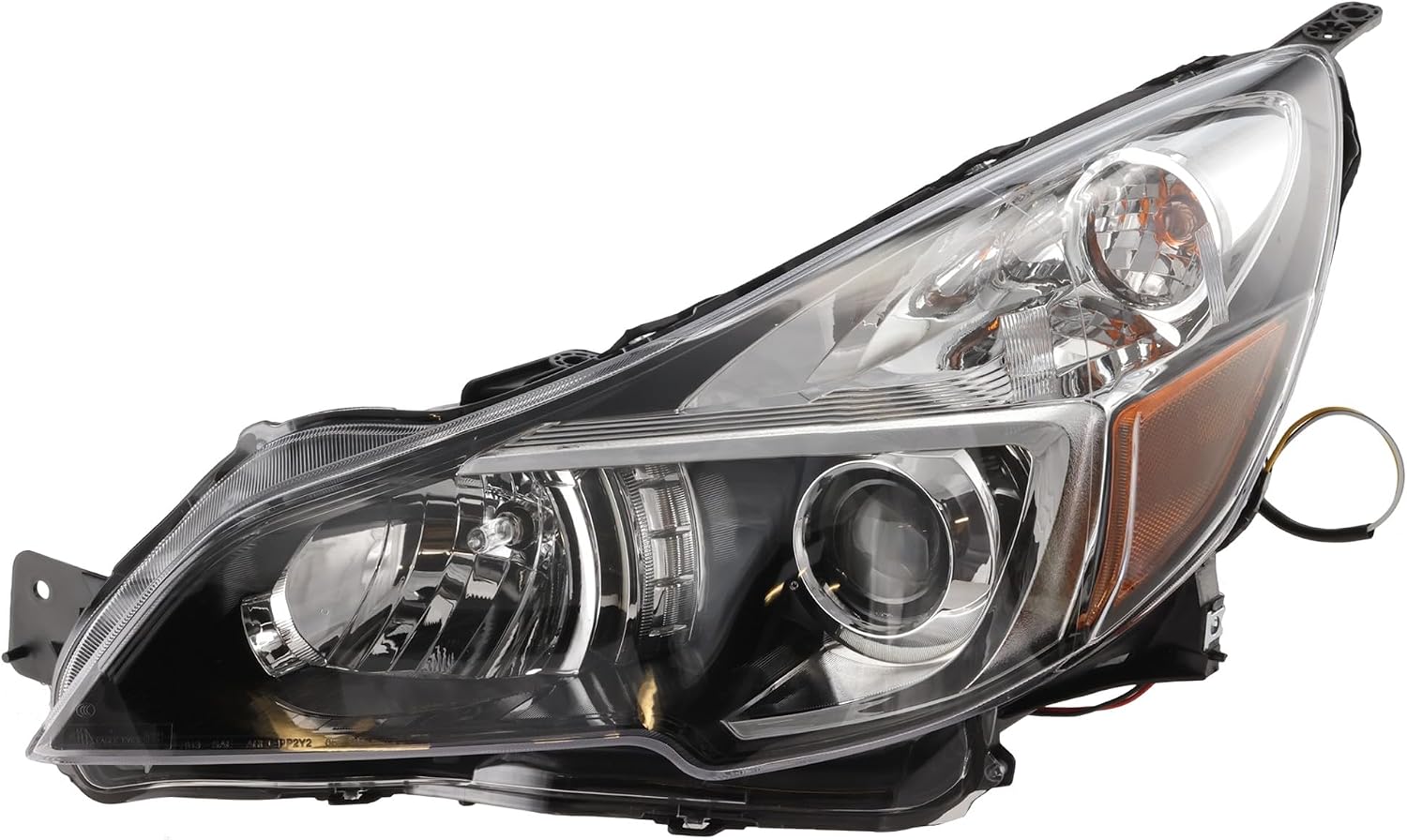 Compatible with 13-14 Legacy & Outback Front Halogen Headlight Headlamp with Bulb Black Bezel Left Driver Side
