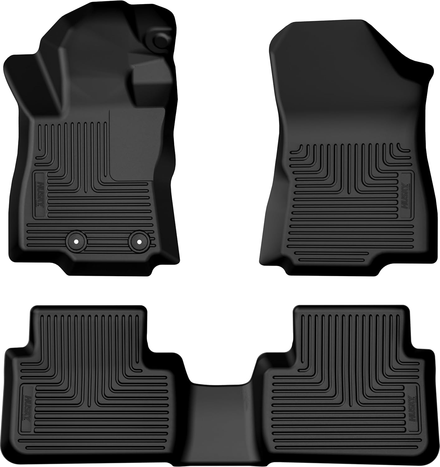 Husky Liners Weatherbeater Floor Mats | Fits 2025-2026 Subaru Forester | Front & 2nd Row, 3-pc Black - 95381