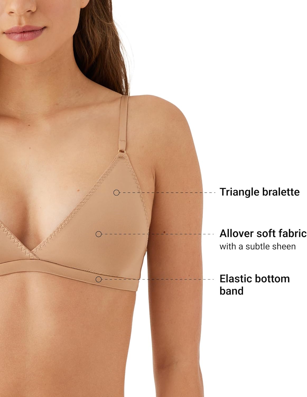 b.tempt'd Womens Spotlight Sleek Unlined Triangle Bralette, 910293 - Image 3