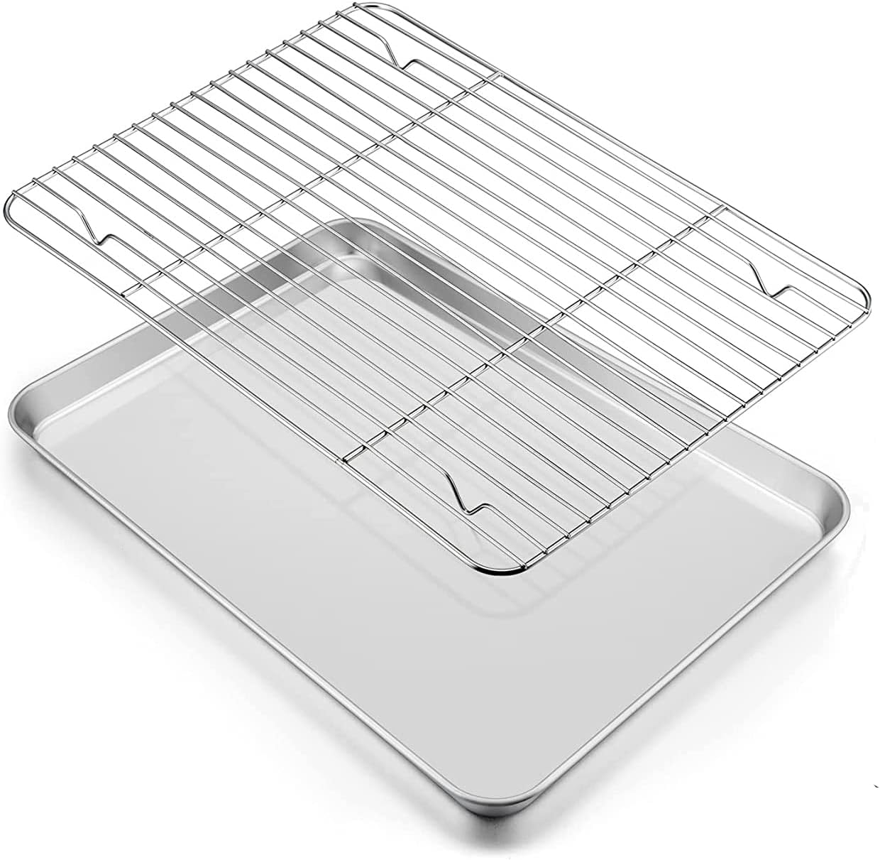 Food Grade Thick Rectangular Baking Sheet with Rack Set