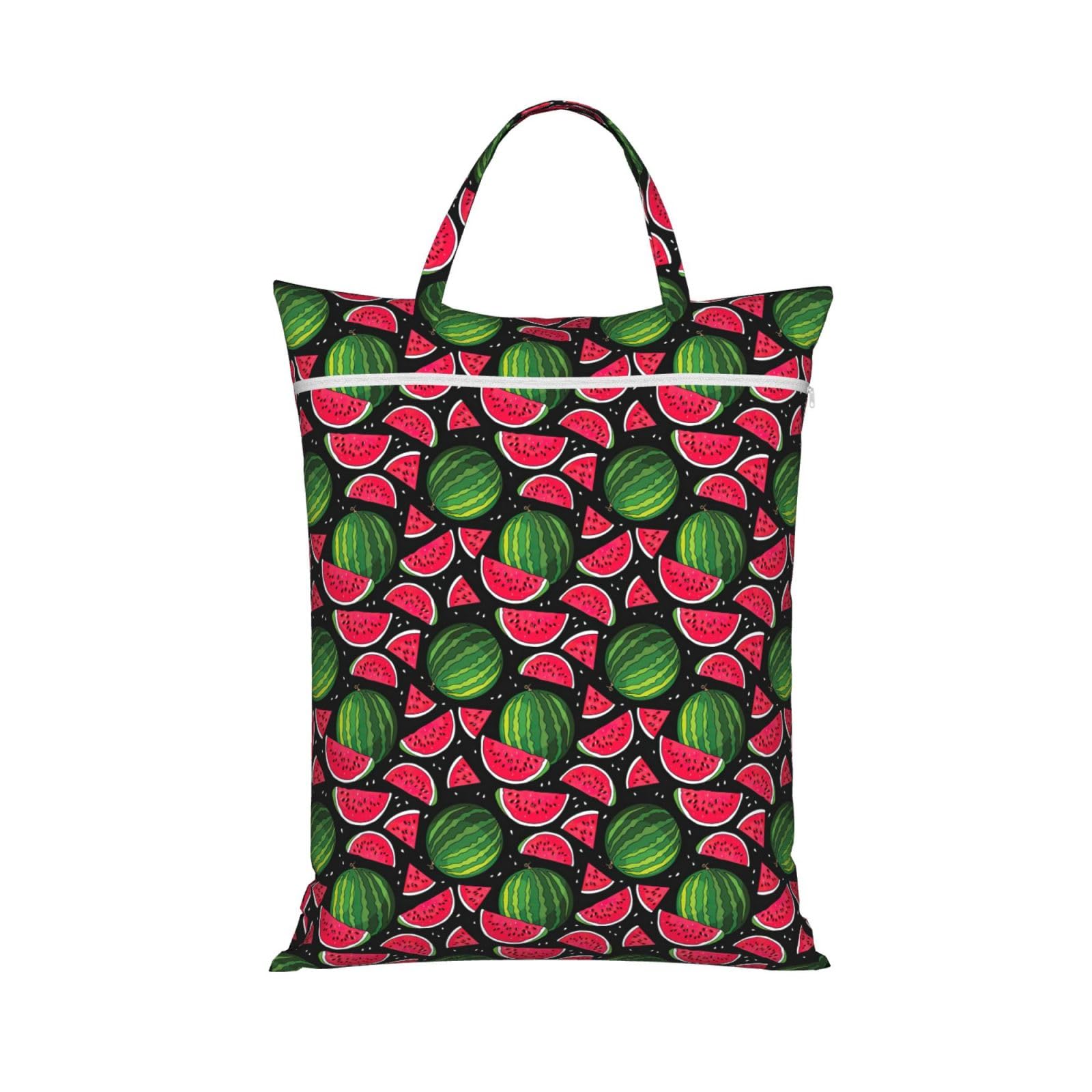 Sac à linge de voyage pliable au motif pastèque idéal pour la plage et l'hôtel