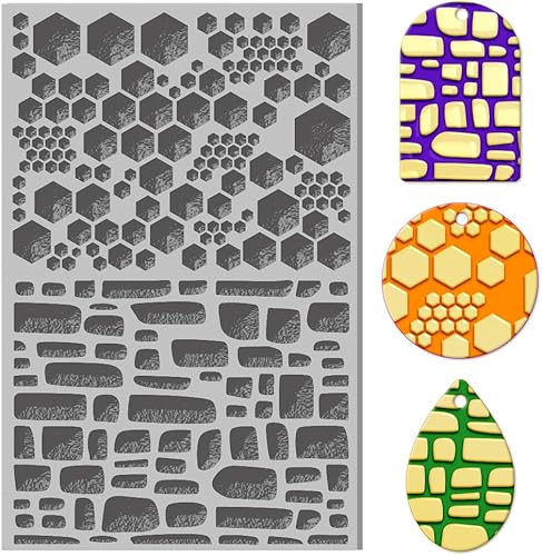 Miniatura 10 de CHGCRAFT Hojas de textura de arcilla polimérica de mariposa, alfombrilla de textura de arcilla de goma, textura de arcilla de polímero, herramientas