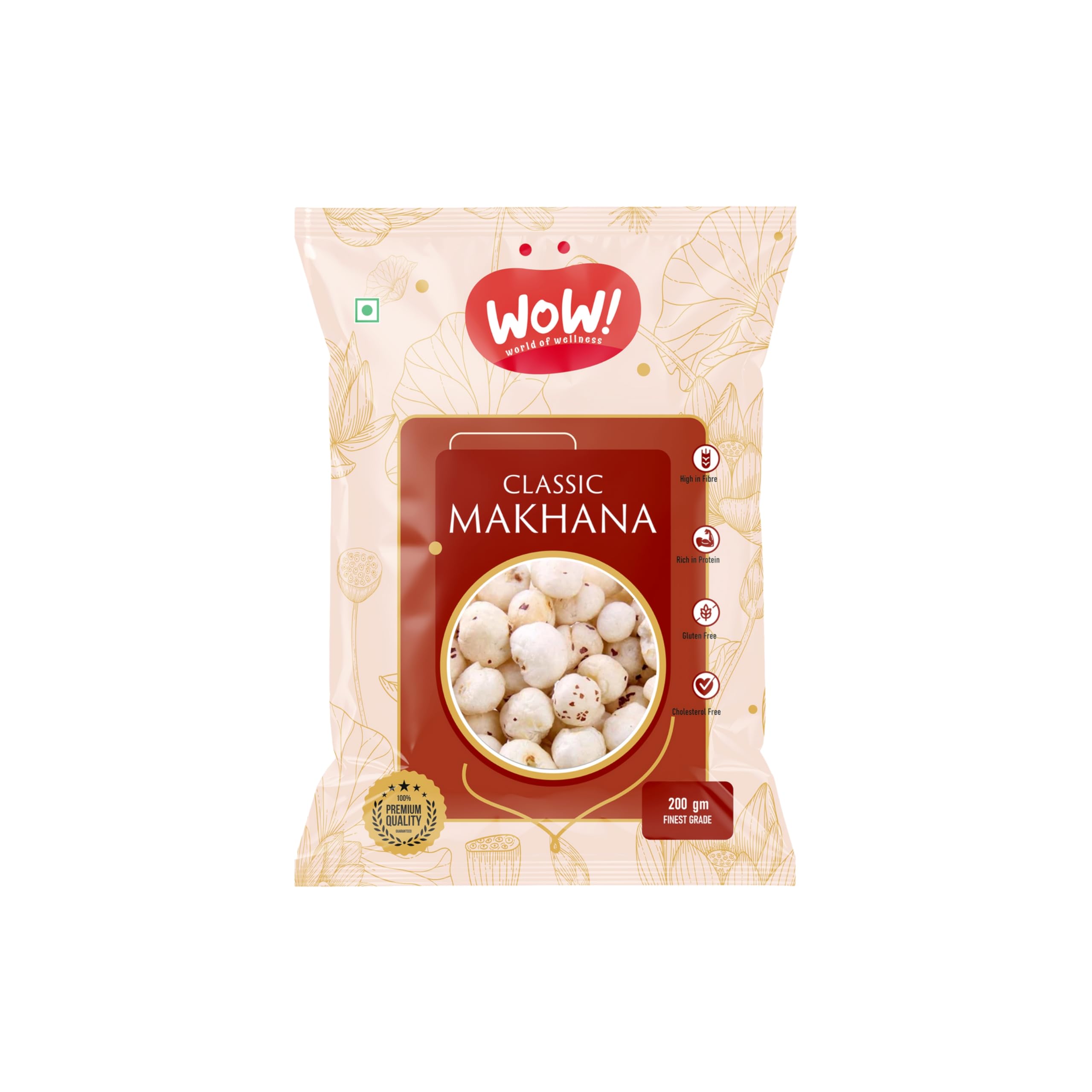 WOW WORLD OF WELLNESS Classic Makhana - 200gm, Fit for Fasting | Foxnuts, Lotus Puffs | Rich in Calcium, High Protein, Maintains Weight, Healthy Snacks-picture-23