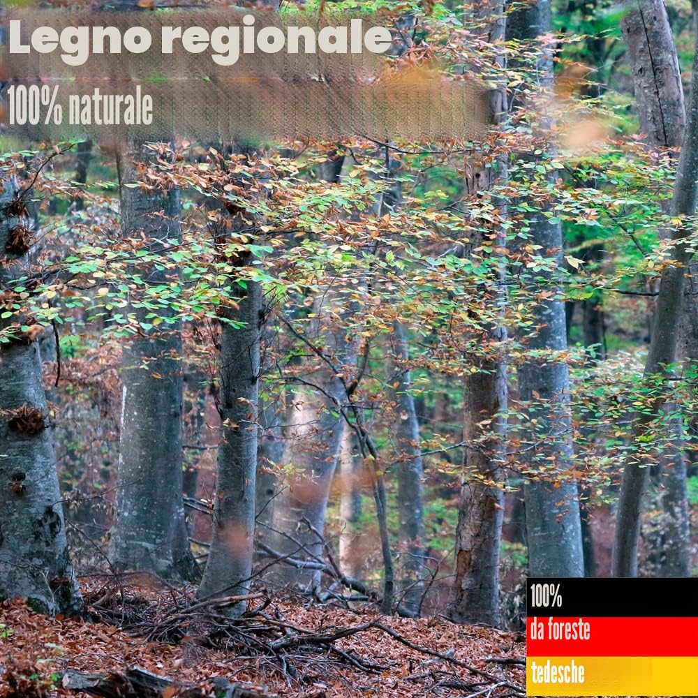 Legna da ardere in legno di faggio, 30 cm, 30, 60, 90 kg, per stufa e camino, braciere, braciere, legna da ardere, legna da ardere, tronchi in legno di faggio, quantità: 60 kg