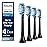 Philips Sonicare C3 Two-in-One - Genuine Replacement Electric Toothbrush Heads, Black, 4 Pack One Year Supply, HX9044/95