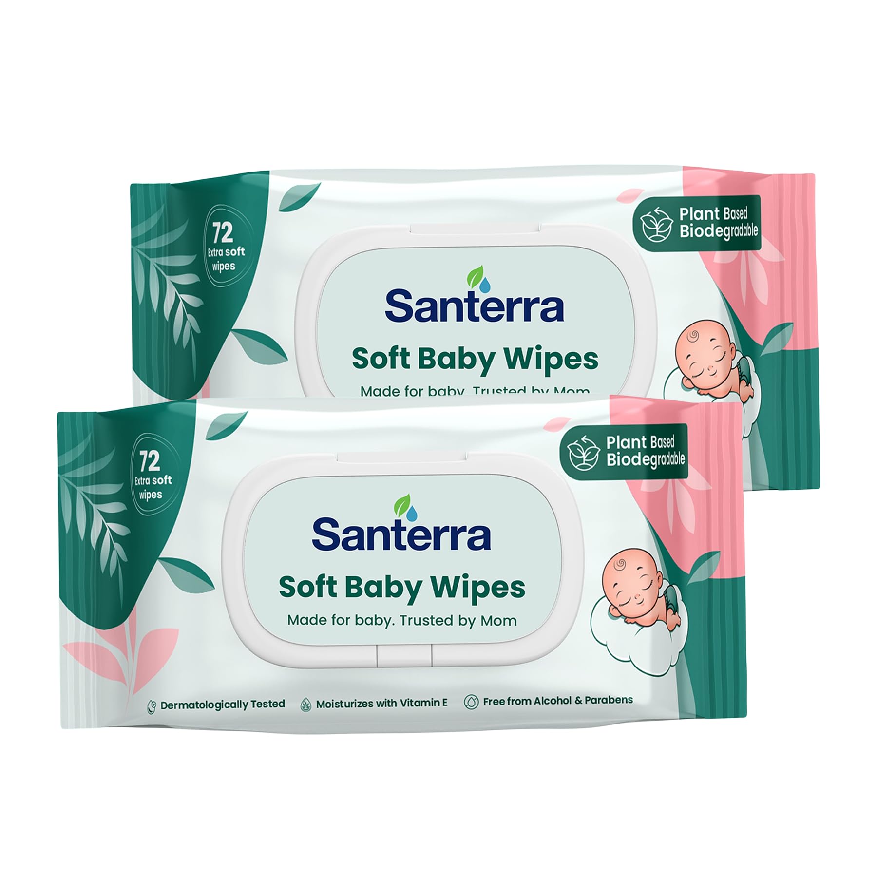 Baby Wipes For Newborn & Infant Skincare | Soft Baby Wipe Help Keep Your Baby's Skin Soft, Hydrated & Nourished | Plant-based, Alcohol & Paraben-free | 144 Wipes, Pack-2, 72 Wipes Each-image-43