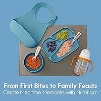 Vista 8 de NumNum Juego de cucharas para bebé, utensilios esenciales Pre-Spoon GOOtensils para 6+ meses, cucharas de autoalimentación de primera etapa